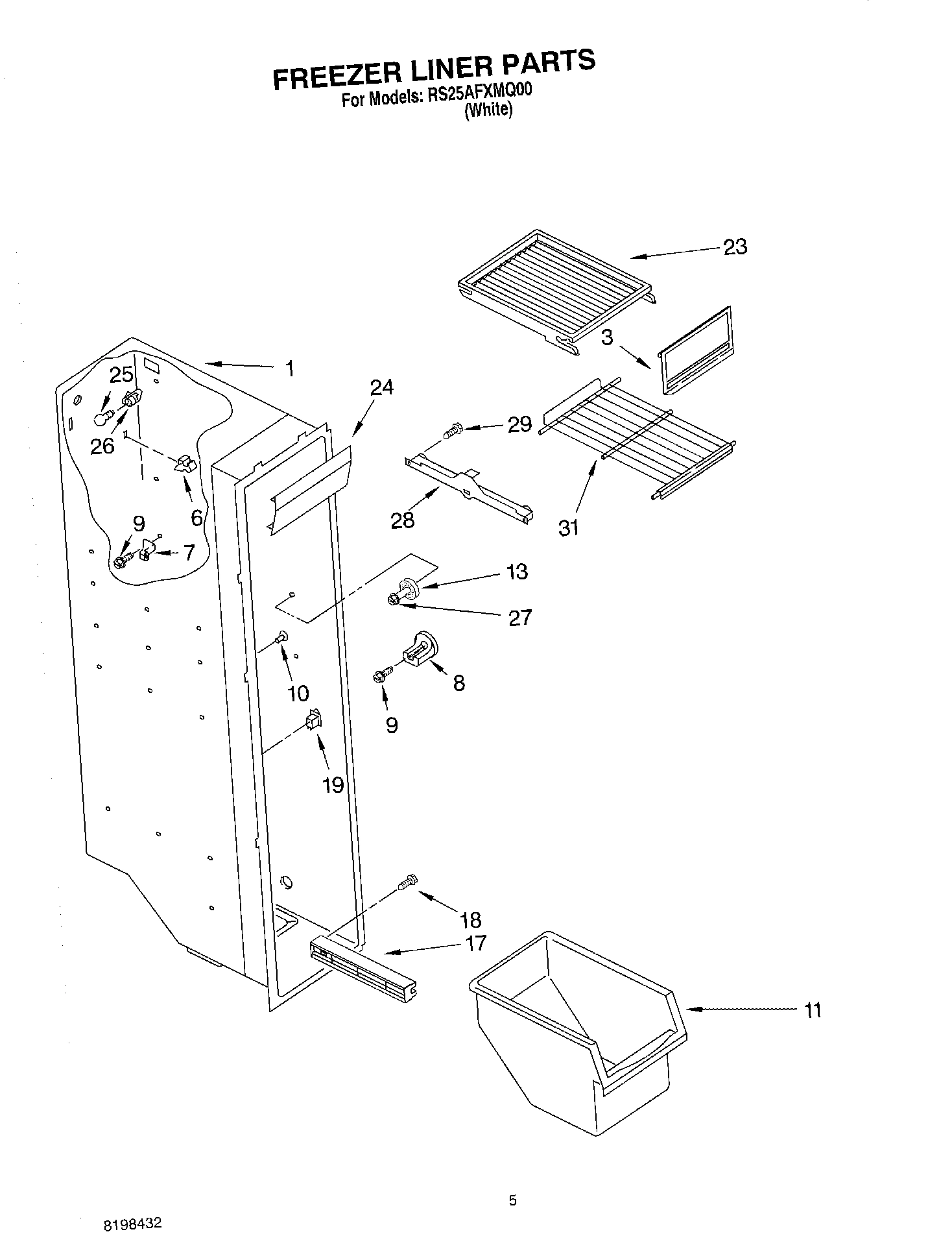04 - FREEZER LINER PARTS