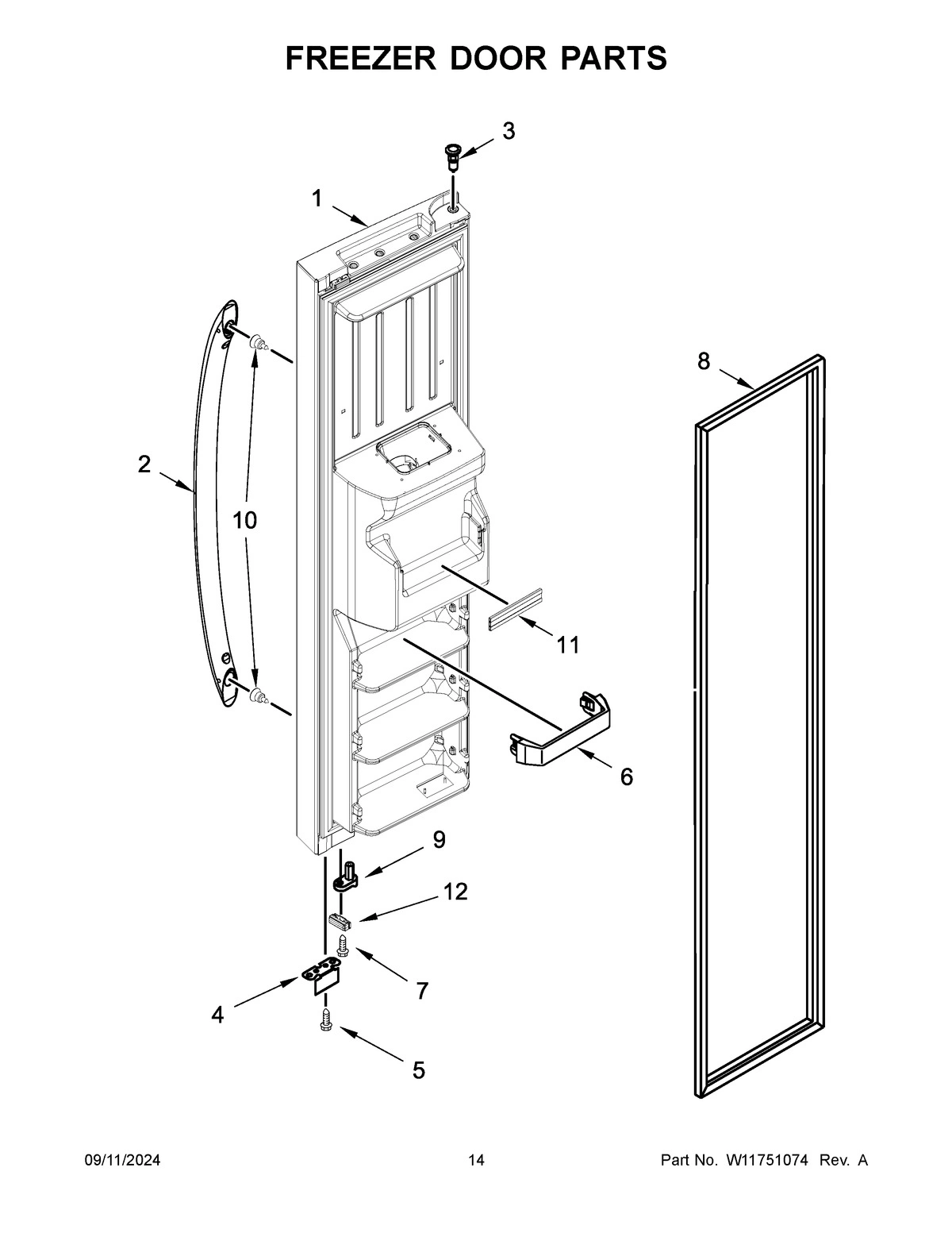 08 - FREEZER DOOR PARTS
