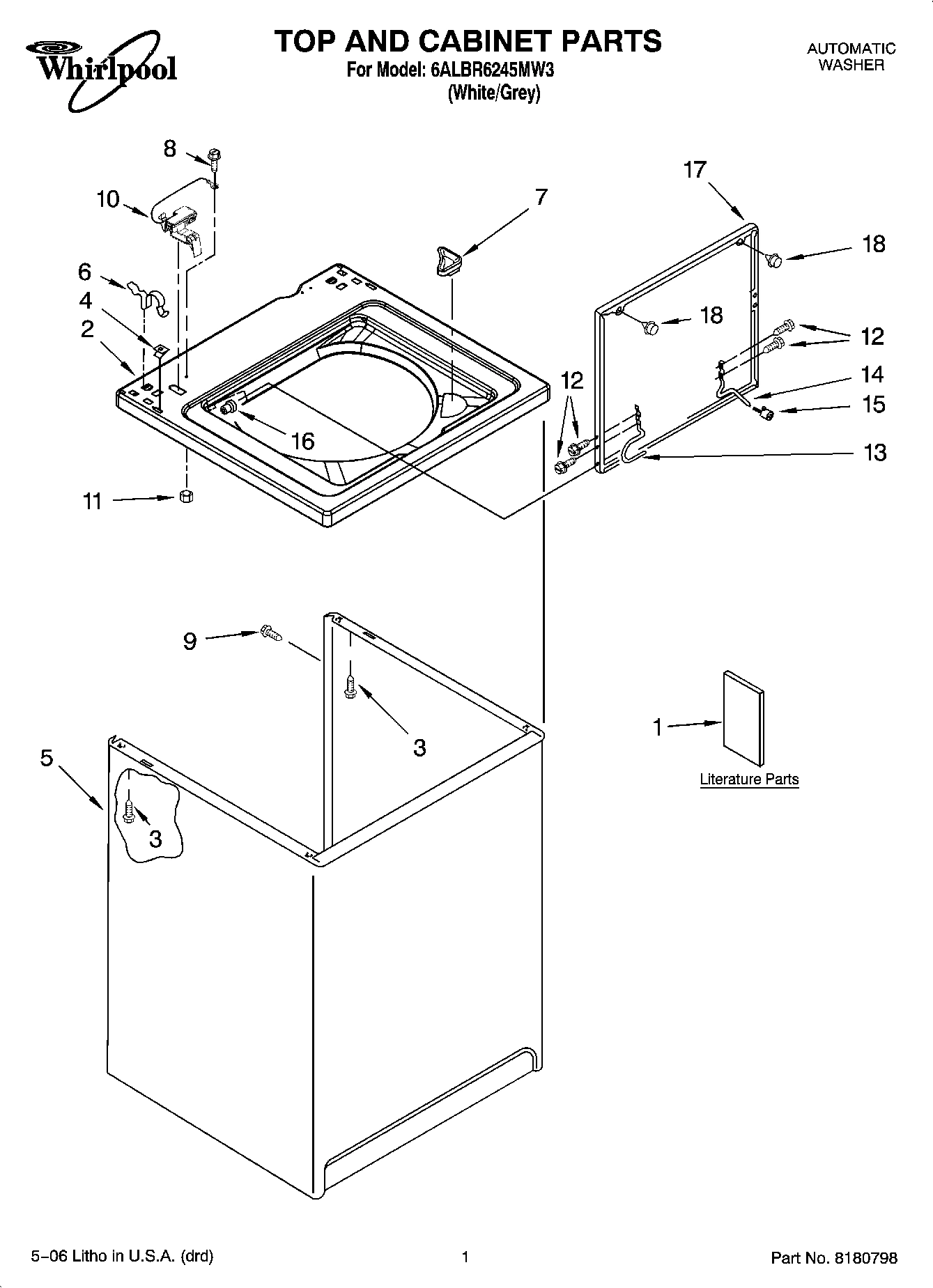 01 - TOP AND CABINET PARTS