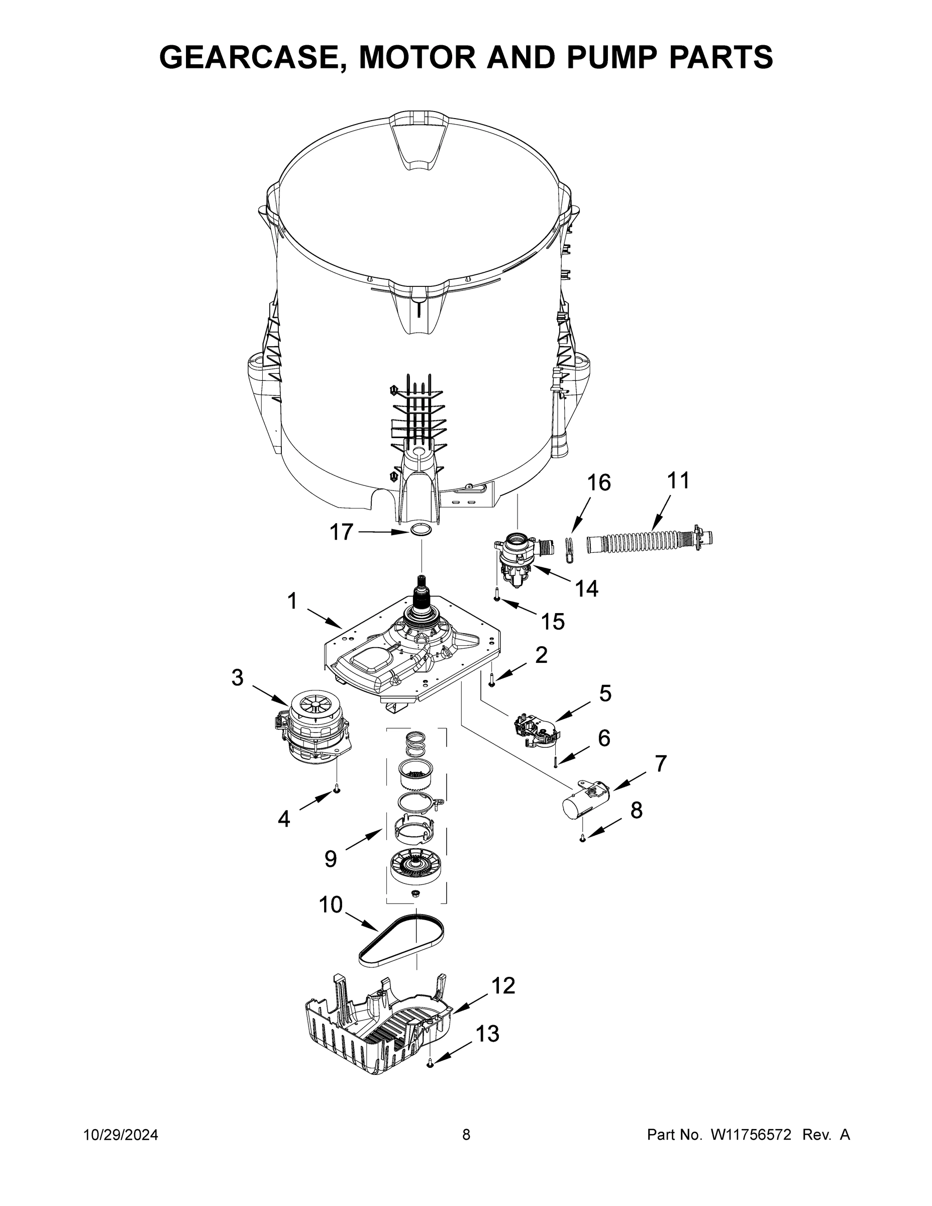 05 - GEARCASE, MOTOR AND PUMP PARTS