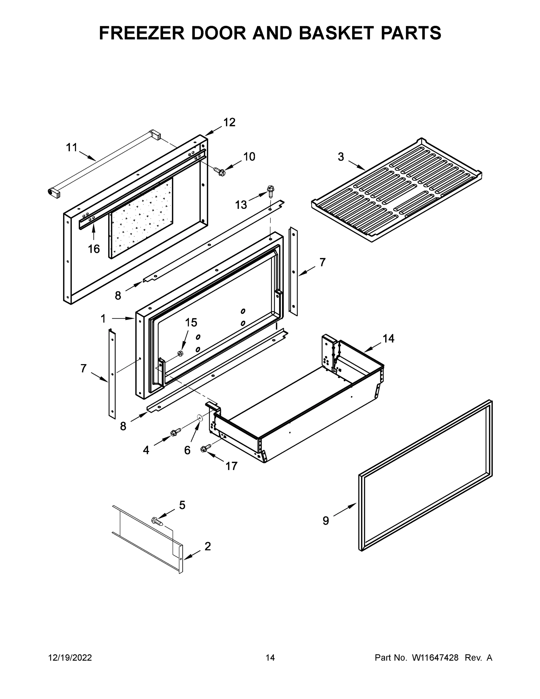08 - FREEZER DOOR AND BASKET PARTS