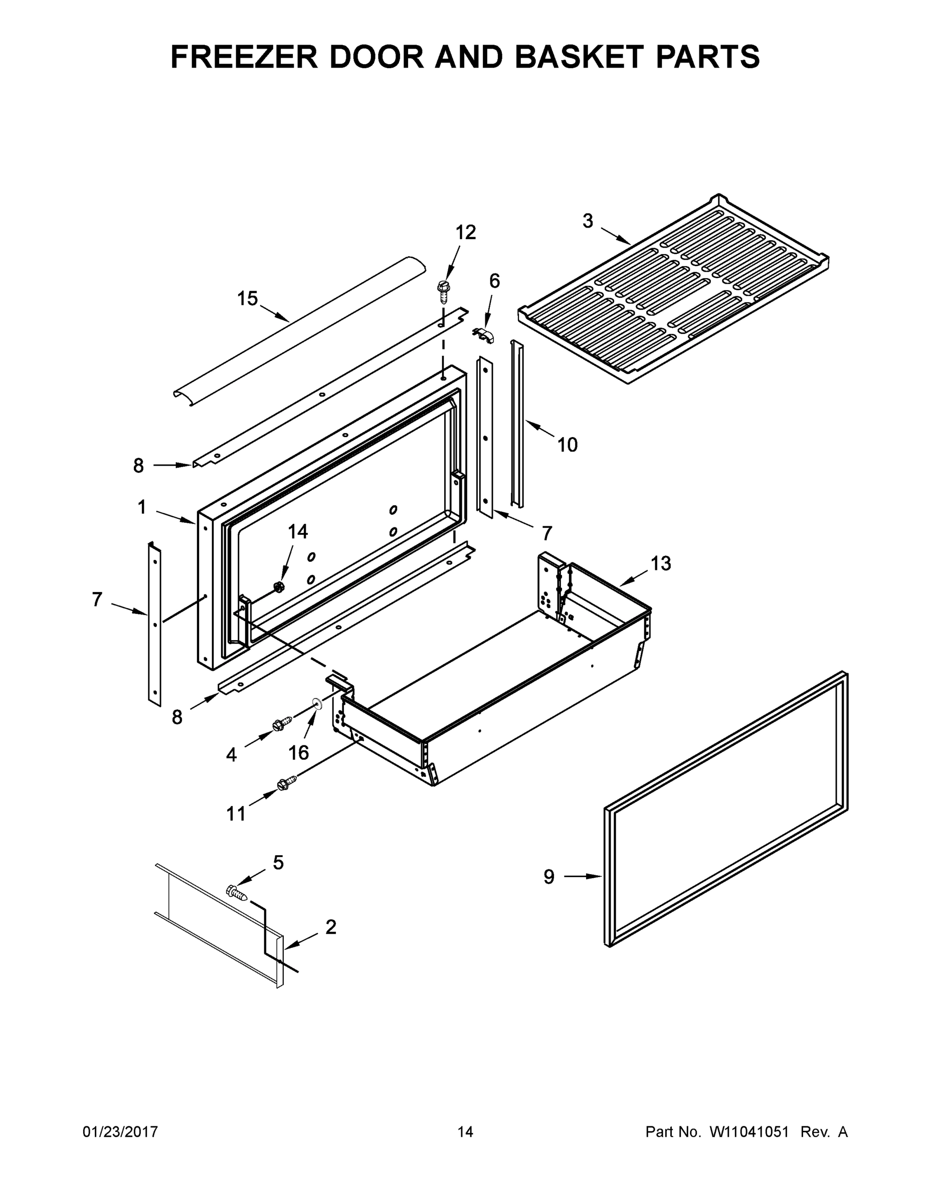 08 - FREEZER DOOR AND BASKET PARTS