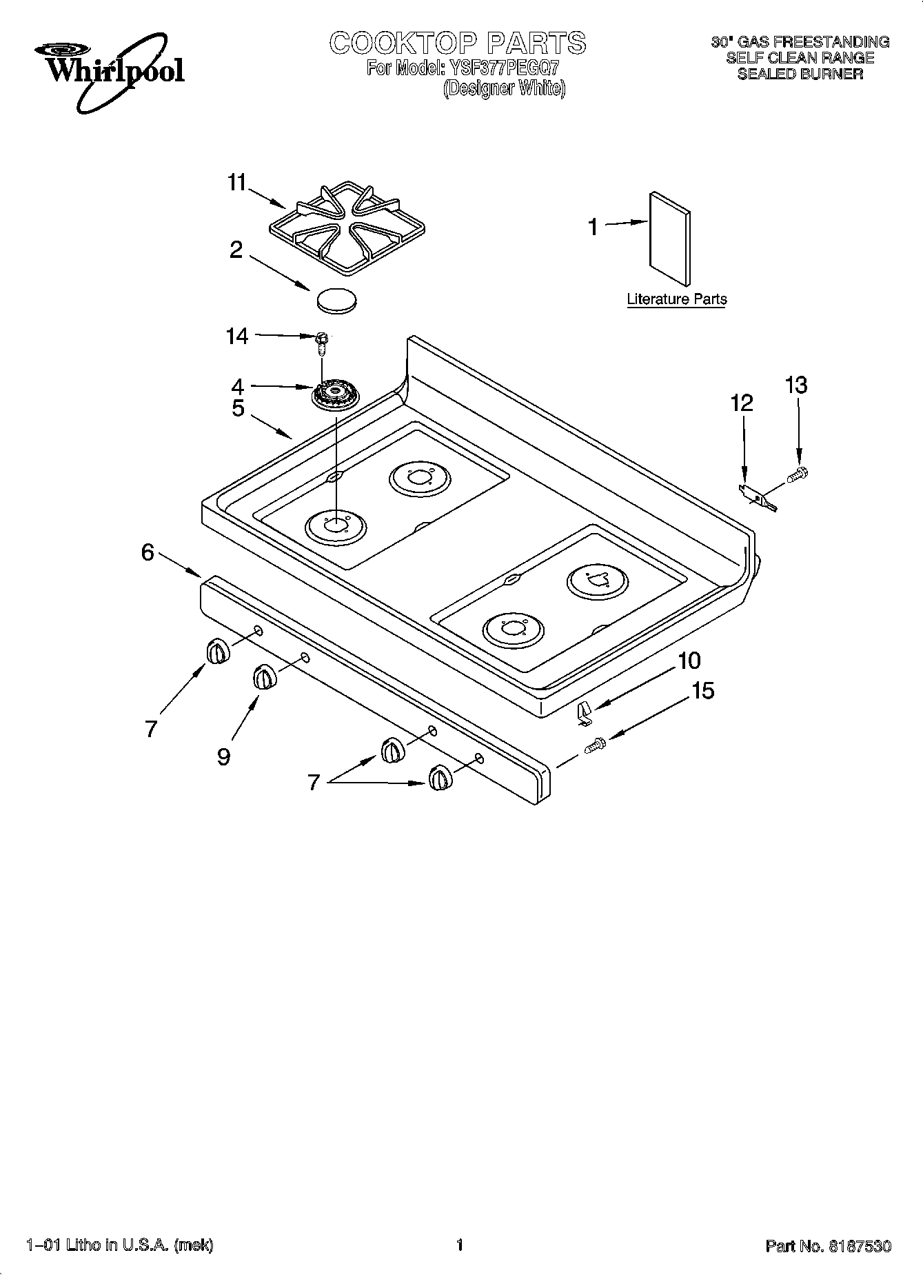 01 - COOKTOP PARTS