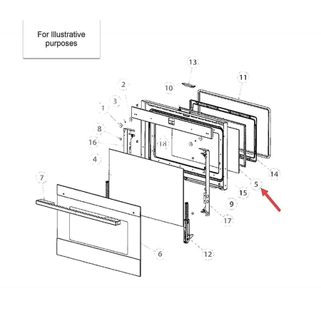 577068P Fisher & Paykel Range Inner Door Glas