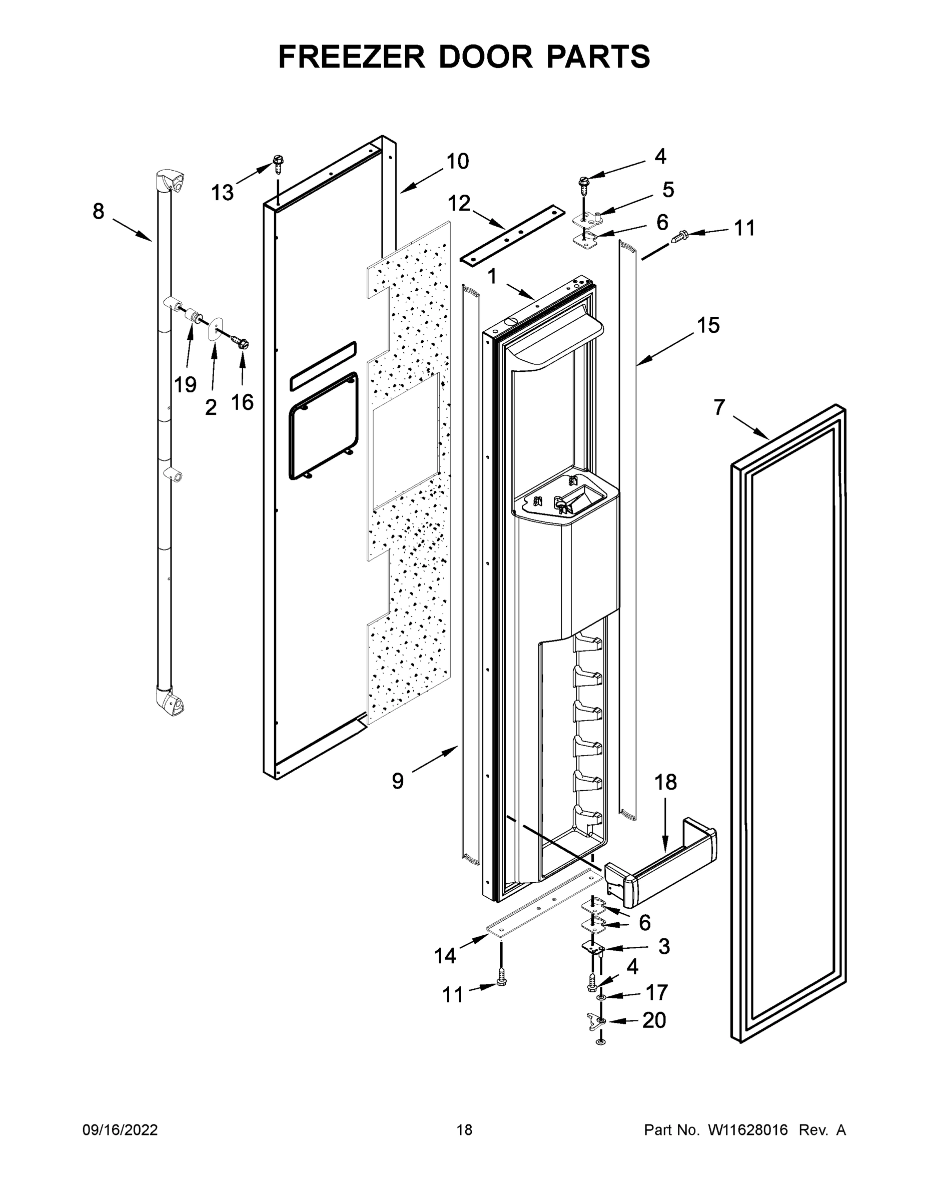10 - FREEZER DOOR PARTS