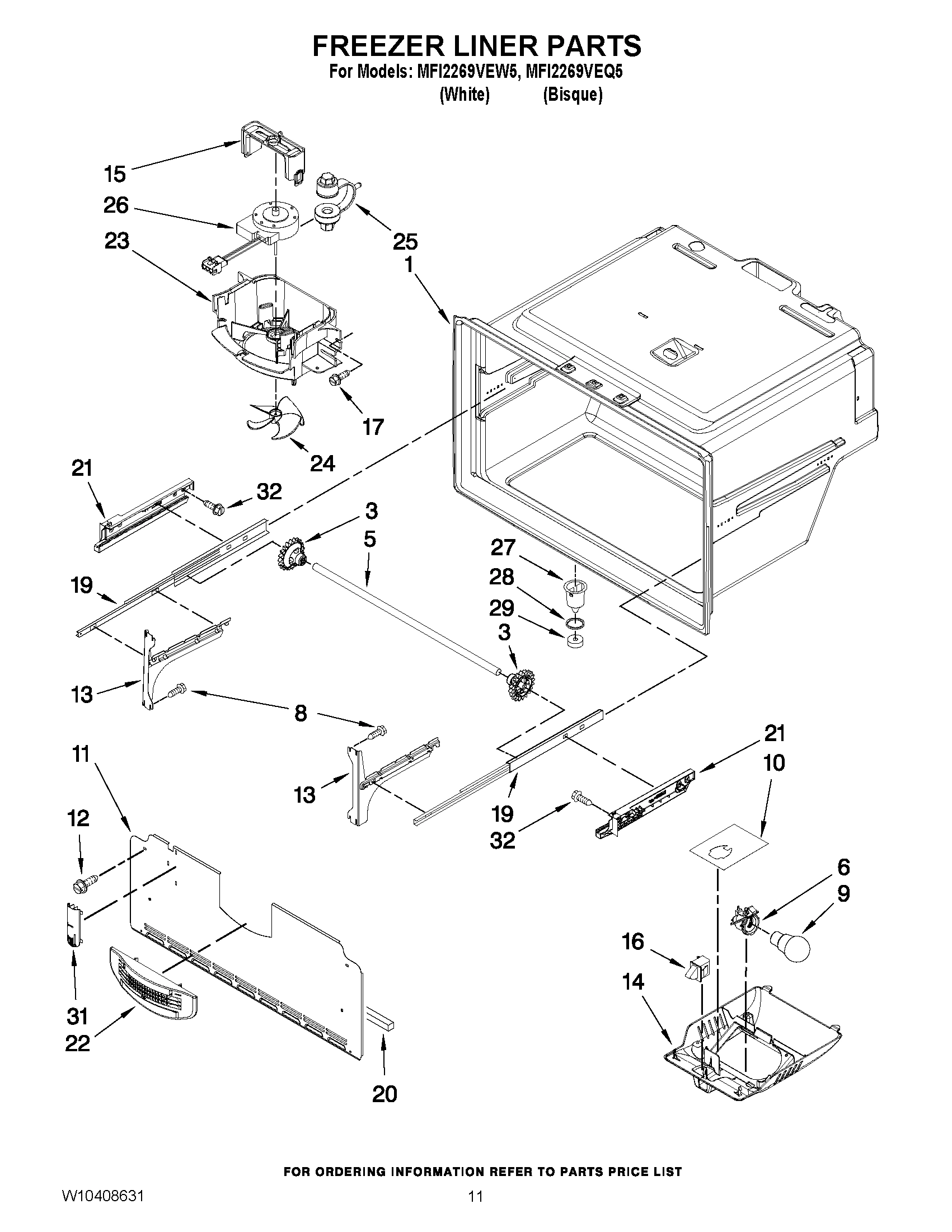 06 - FREEZER LINER PARTS