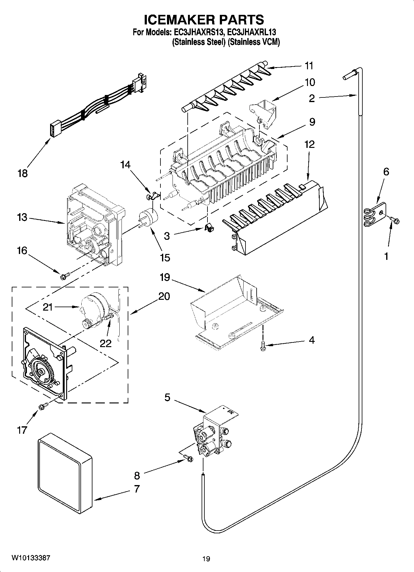 12 - ICEMAKER PARTS, OPTIONAL PARTS (NOT INCLUDED)