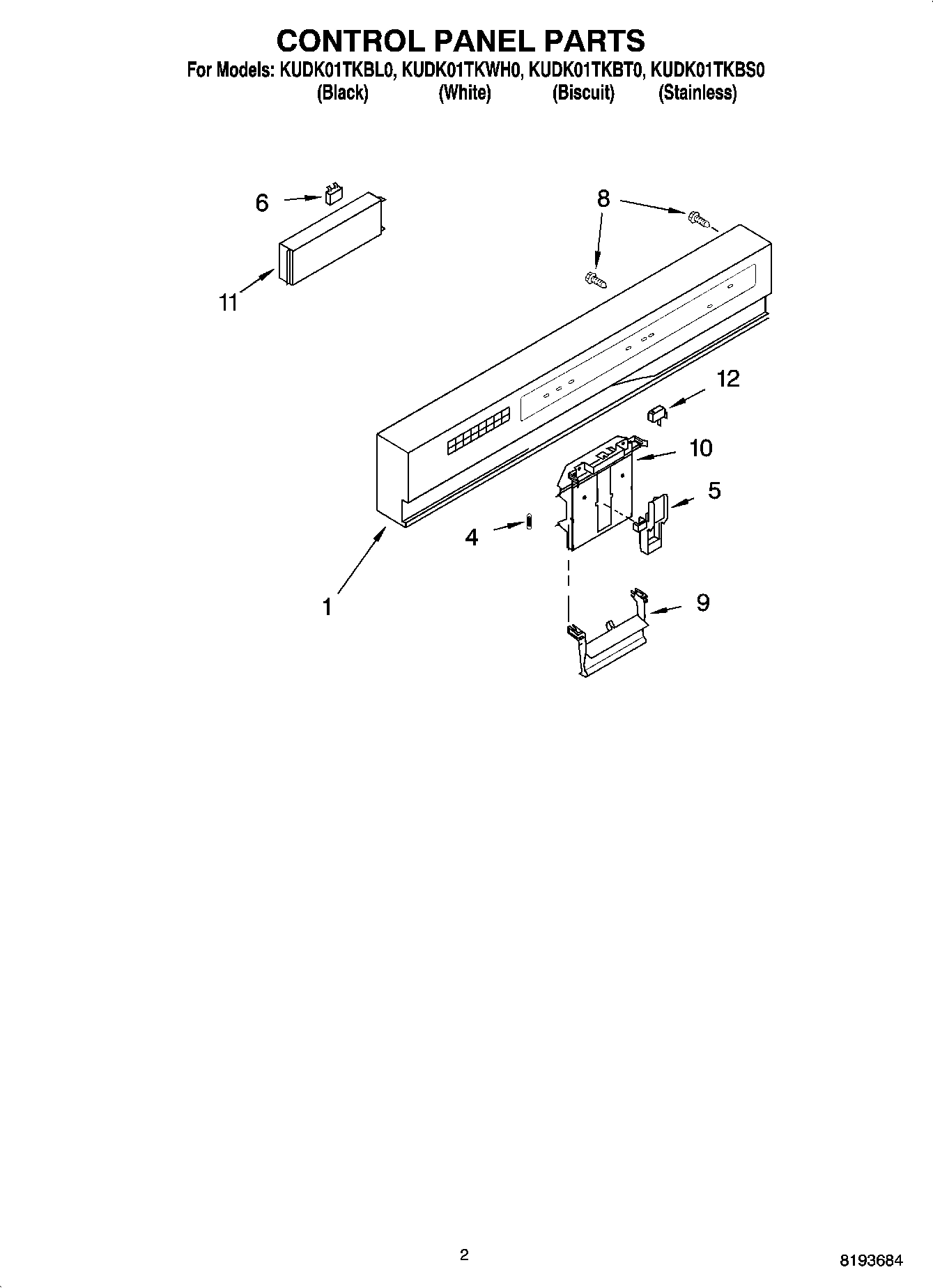 02 - CONTROL PANEL PARTS
