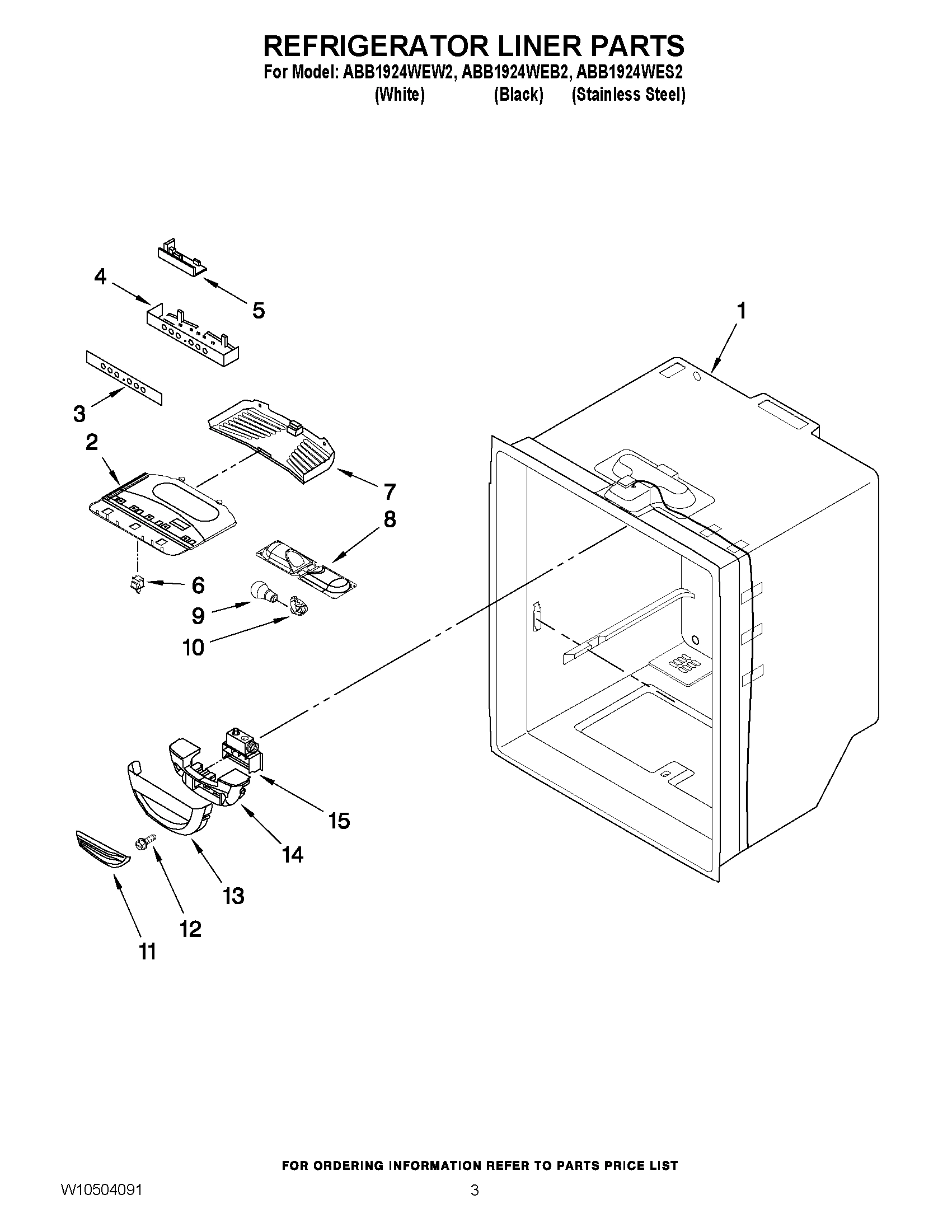 02 - REFRIGERATOR LINER PARTS