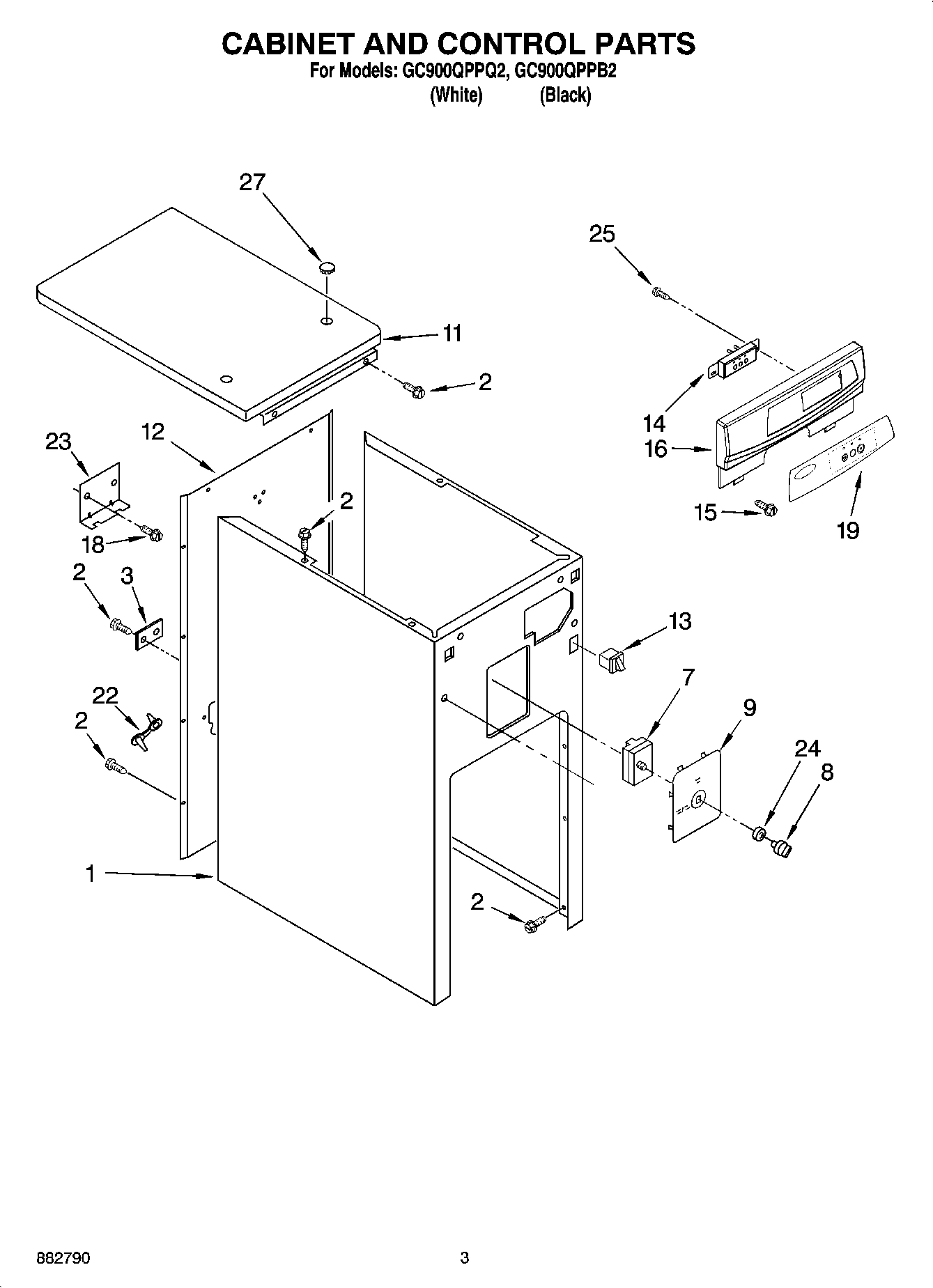 03 - CABINET AND CONTROL PARTS