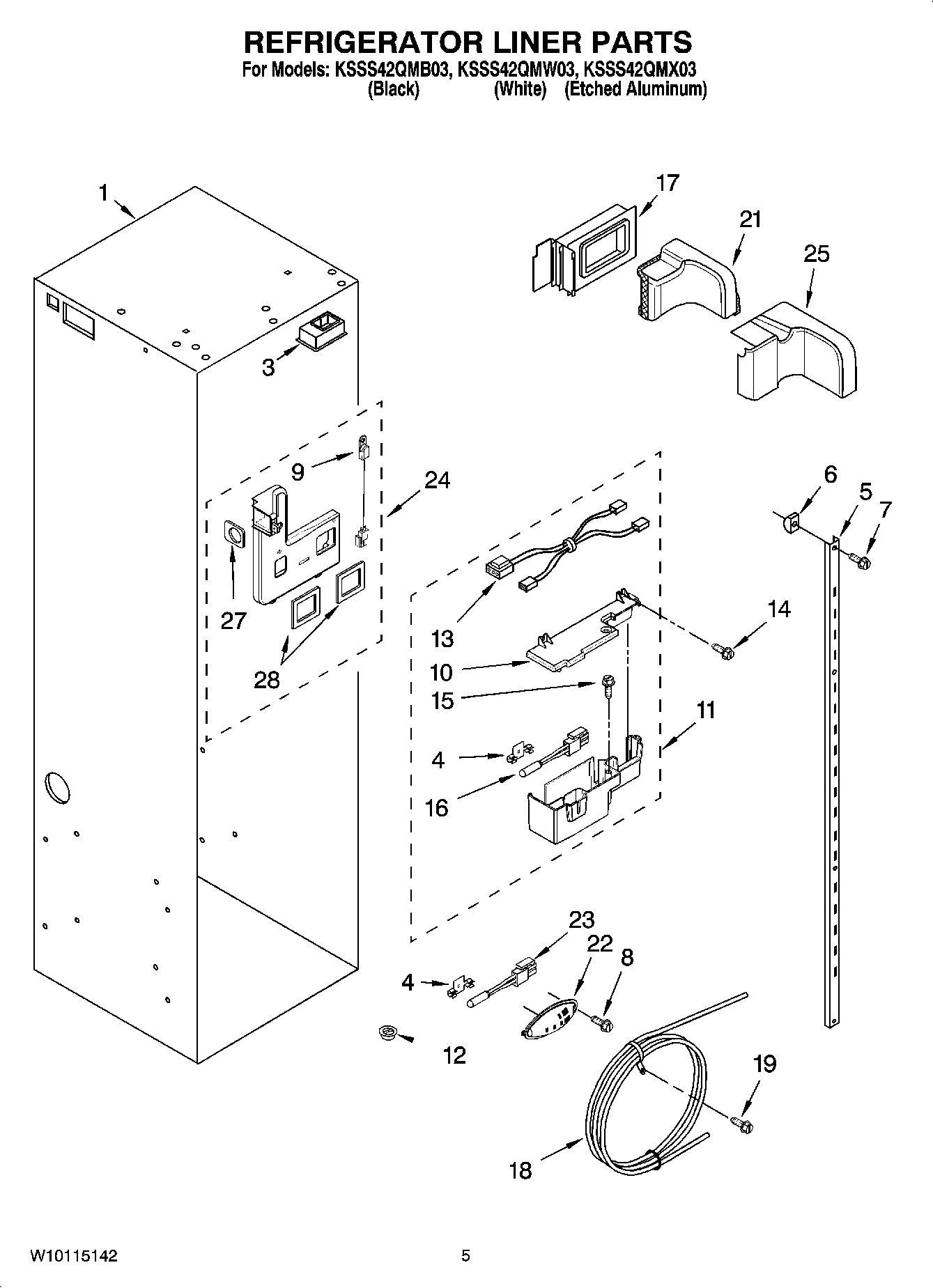 04 - REFRIGERATOR LINER PARTS