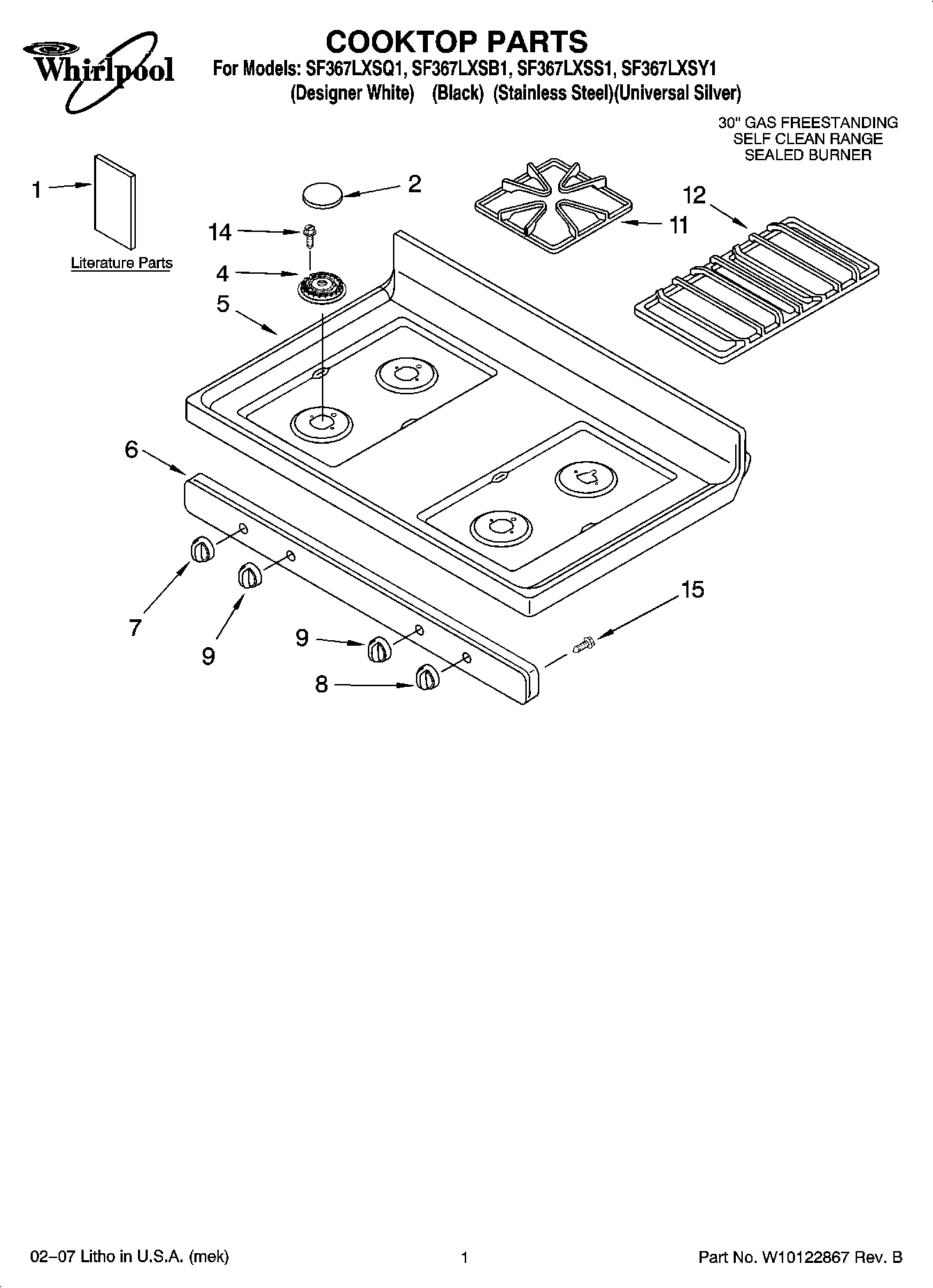 01 - COOKTOP PARTS