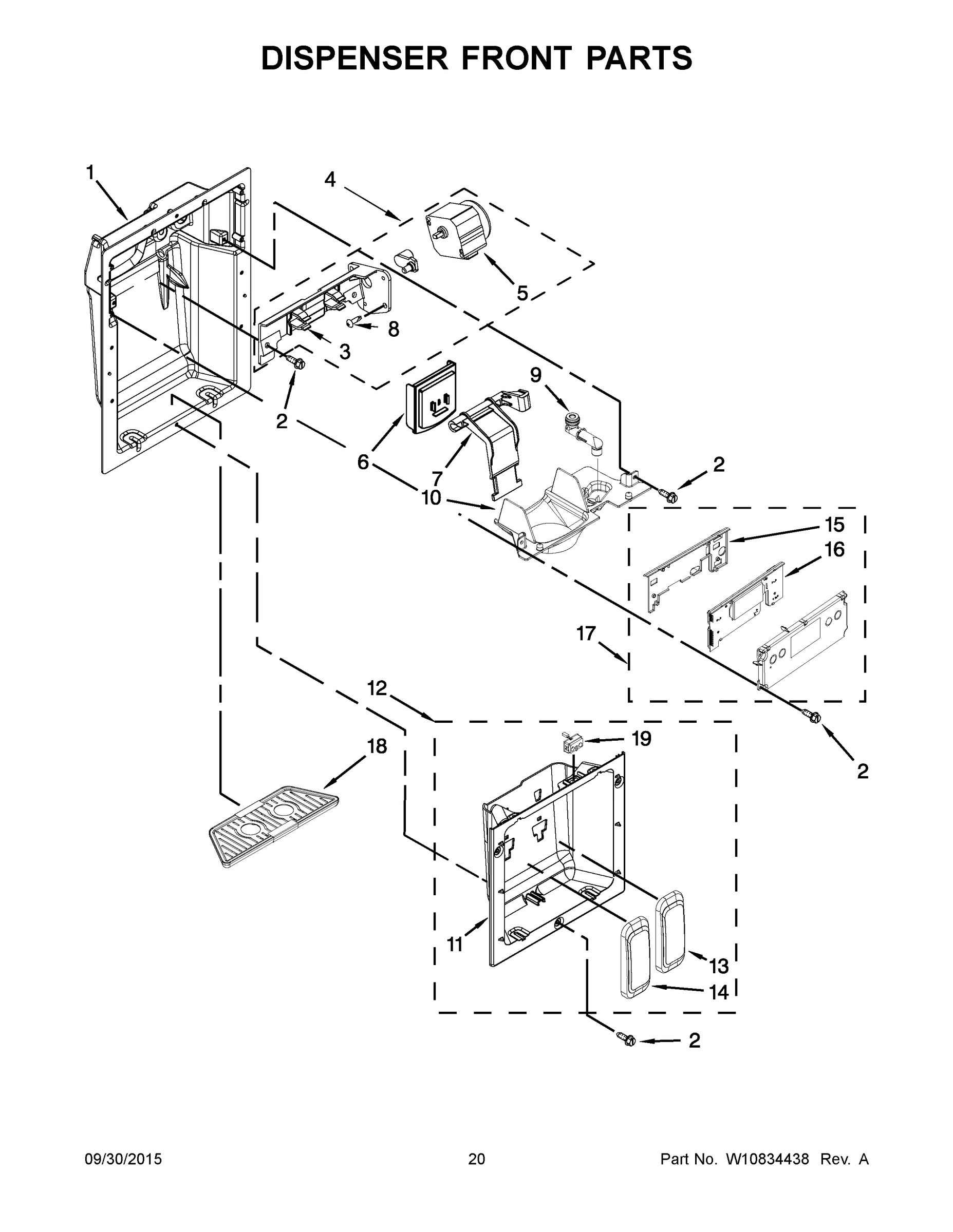 11 - DISPENSER FRONT PARTS