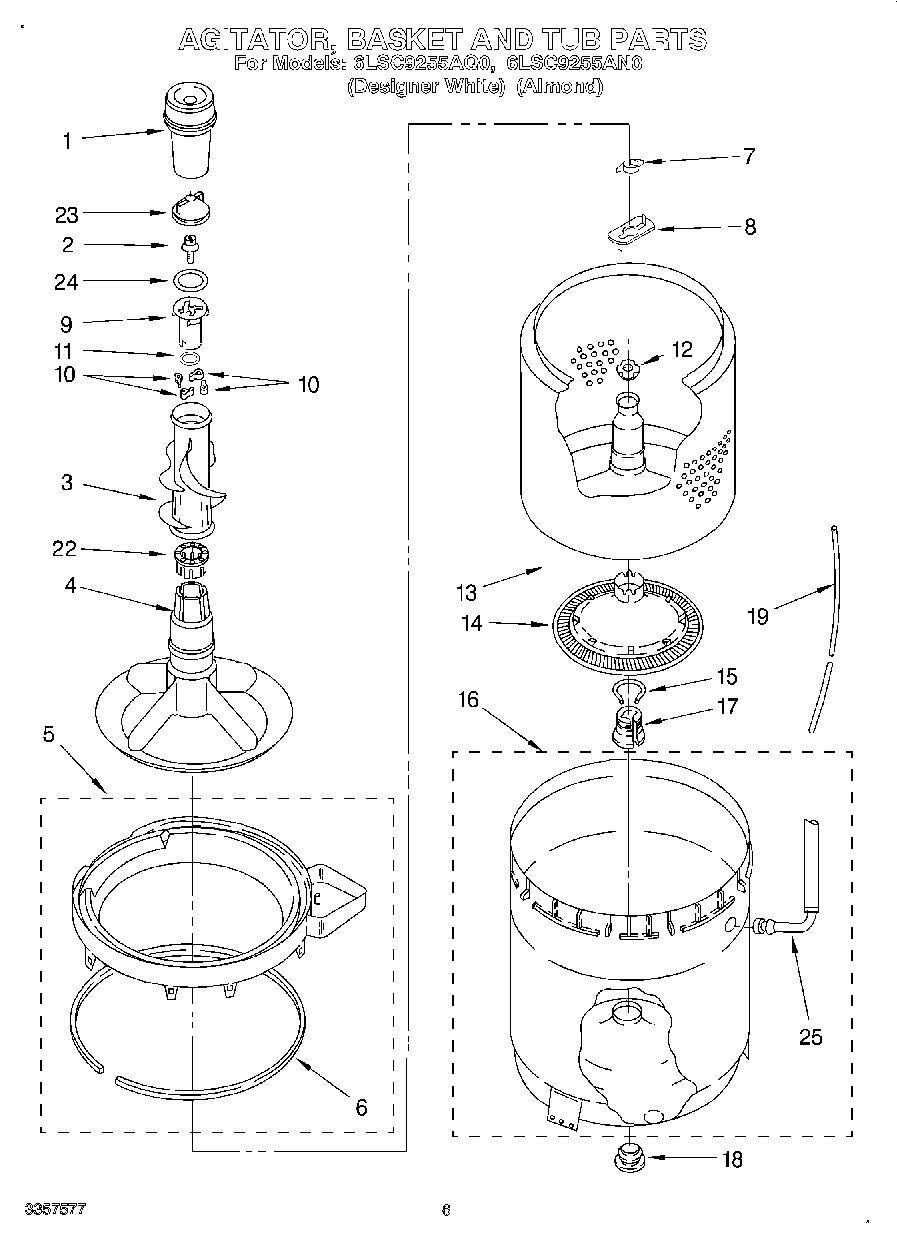 04 - AGITATOR, BASKET AND TUB