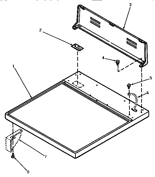 01 - CABINET TOP AND CONTROL HOOD REAR PANEL