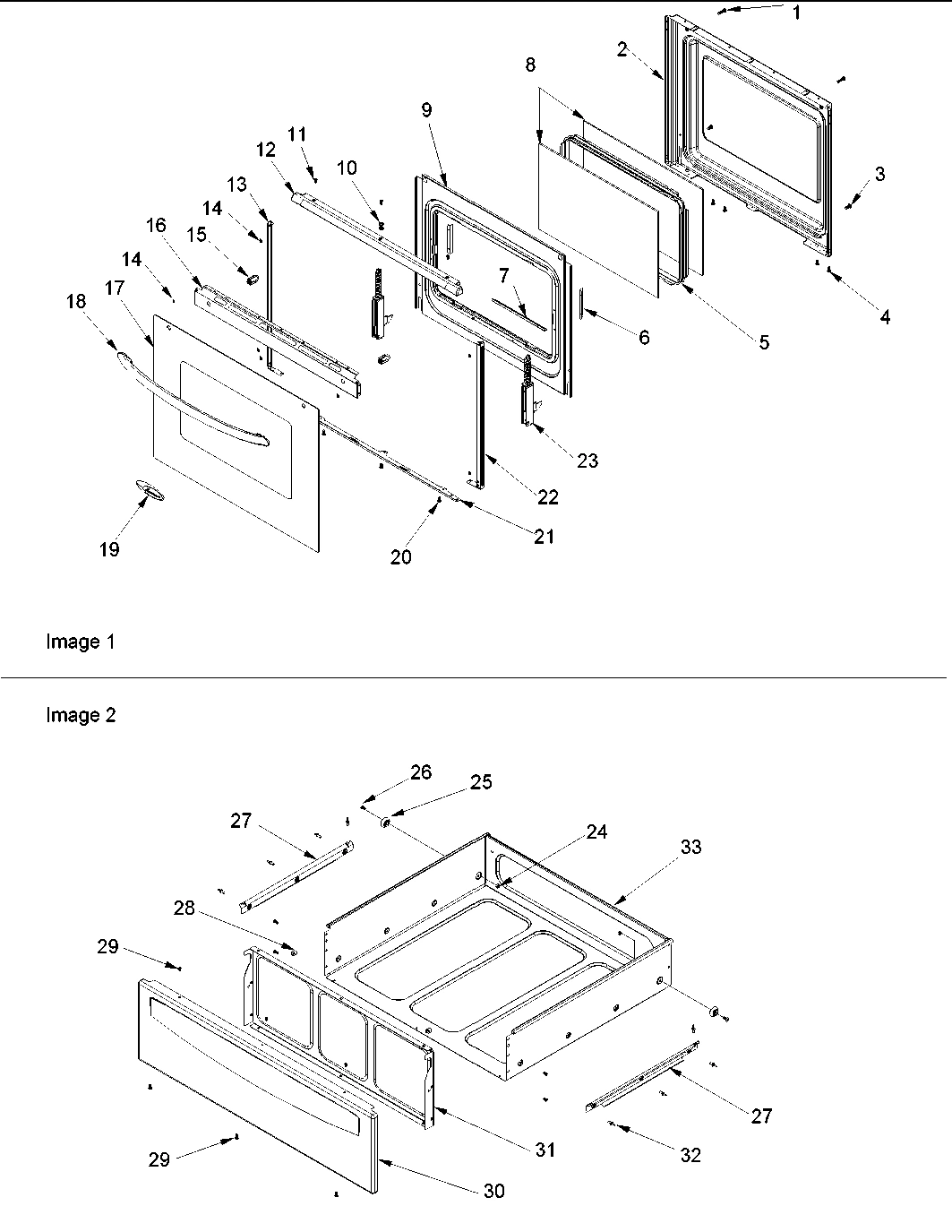 05 - OVEN DOOR AND STORAGE DRAWER