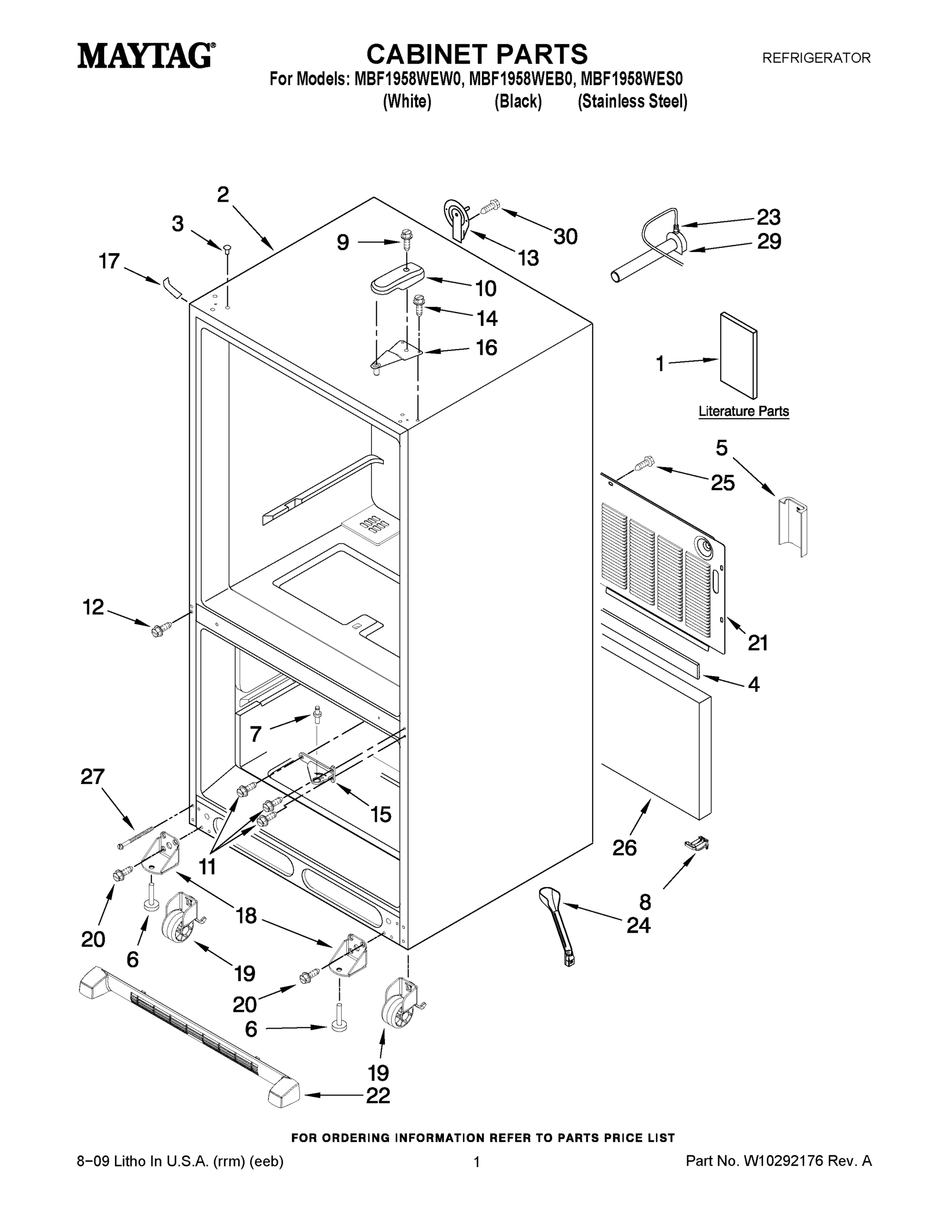 01 - CABINET PARTS