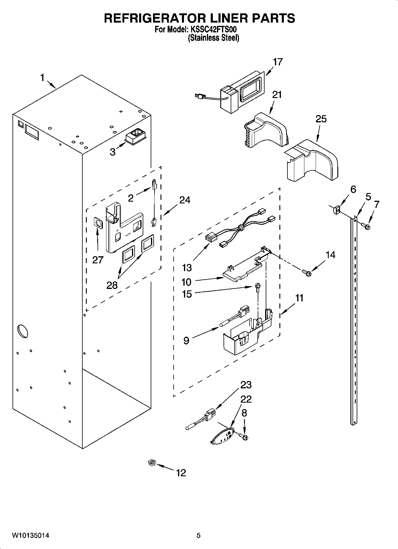 04 - REFRIGERATOR LINER PARTS