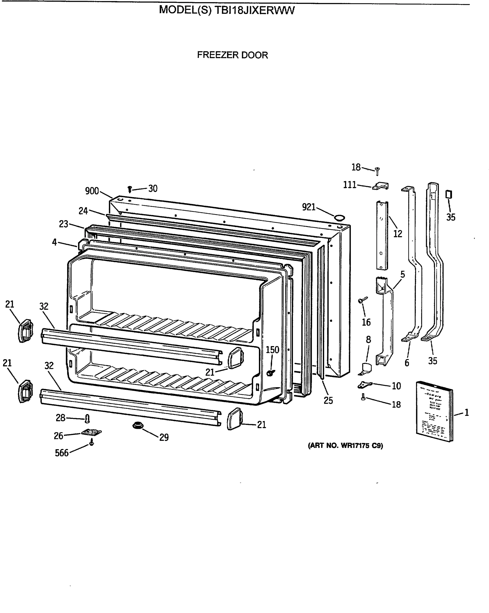 FREEZER DOOR