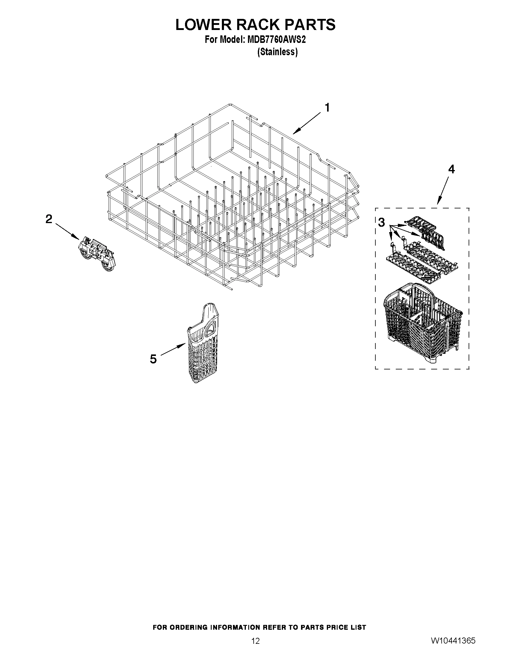 10 - LOWER RACK PARTS