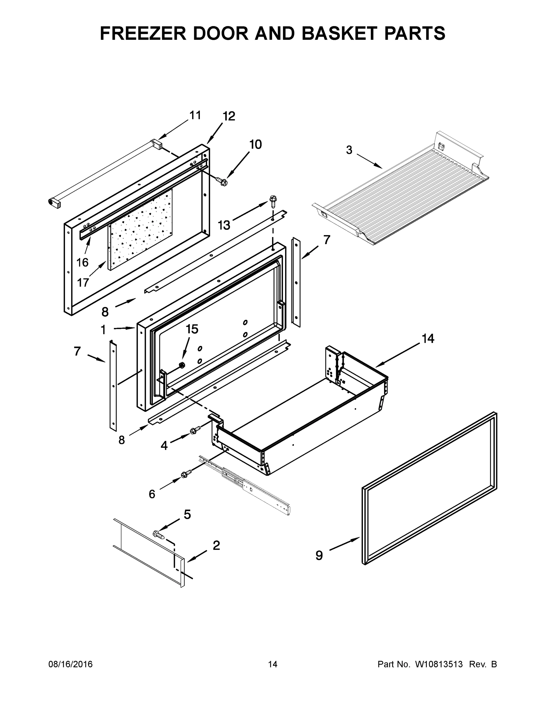 08 - FREEZER DOOR AND BASKET PARTS
