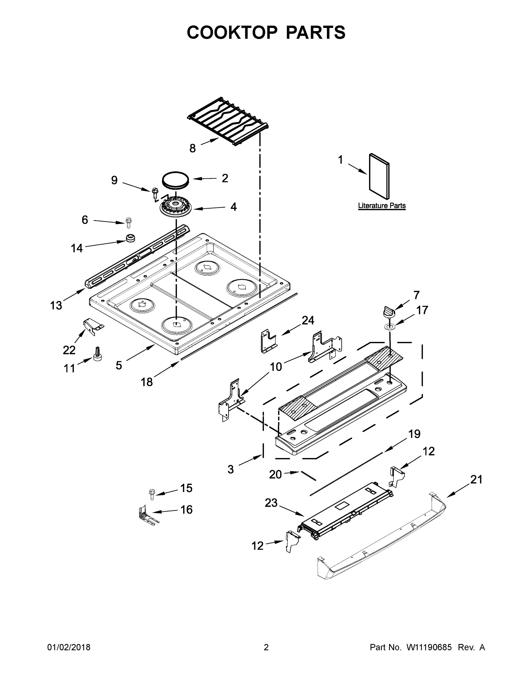 02 - COOKTOP PARTS