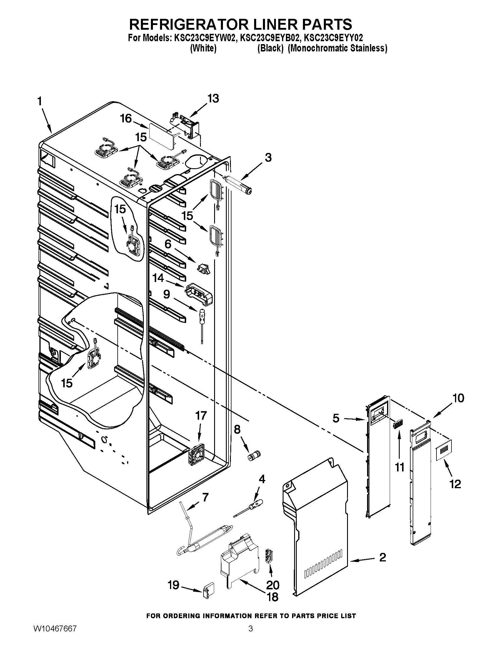 02 - REFRIGERATOR LINER PARTS