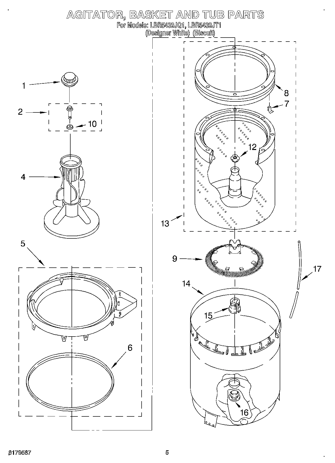 03 - AGITATOR, BASKET AND TUB