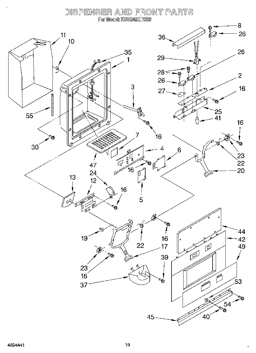13 - DISPENSER FRONT