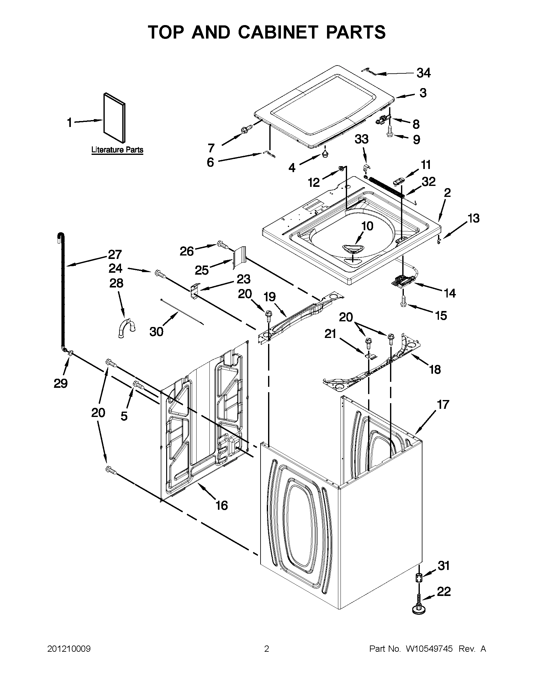 01 - TOP AND CABINET PARTS