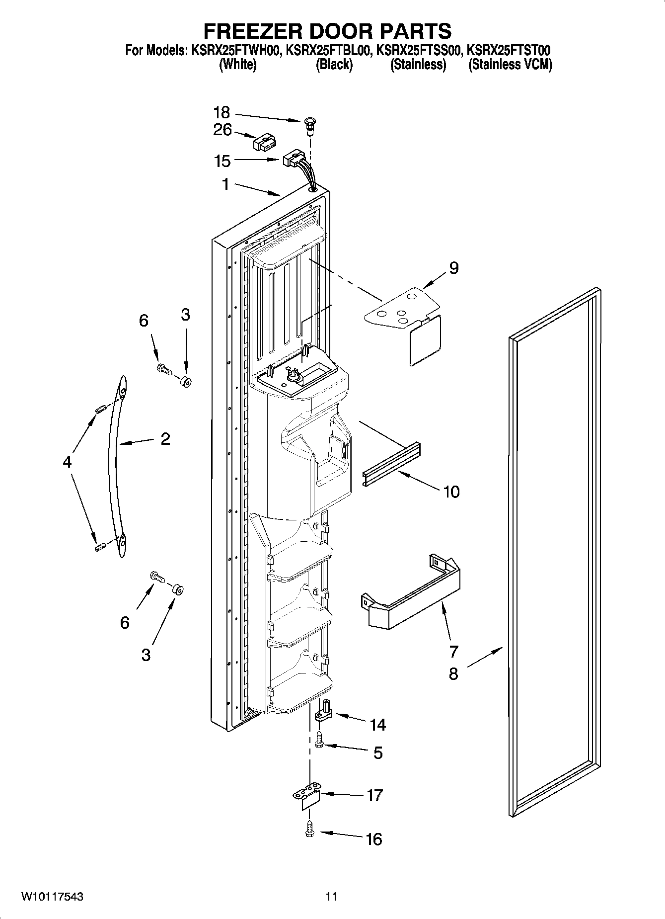 07 - FREEZER DOOR PARTS