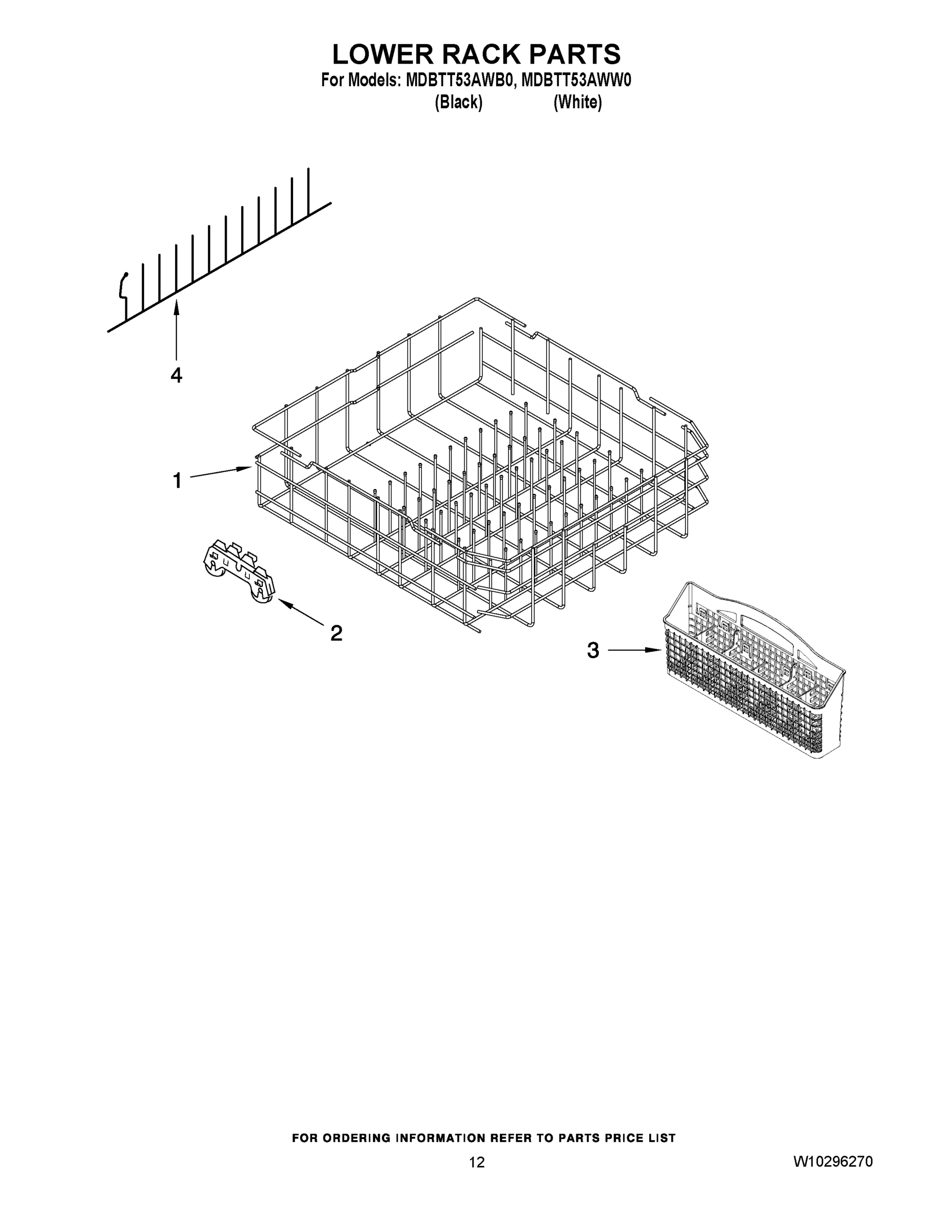 10 - LOWER RACK PARTS