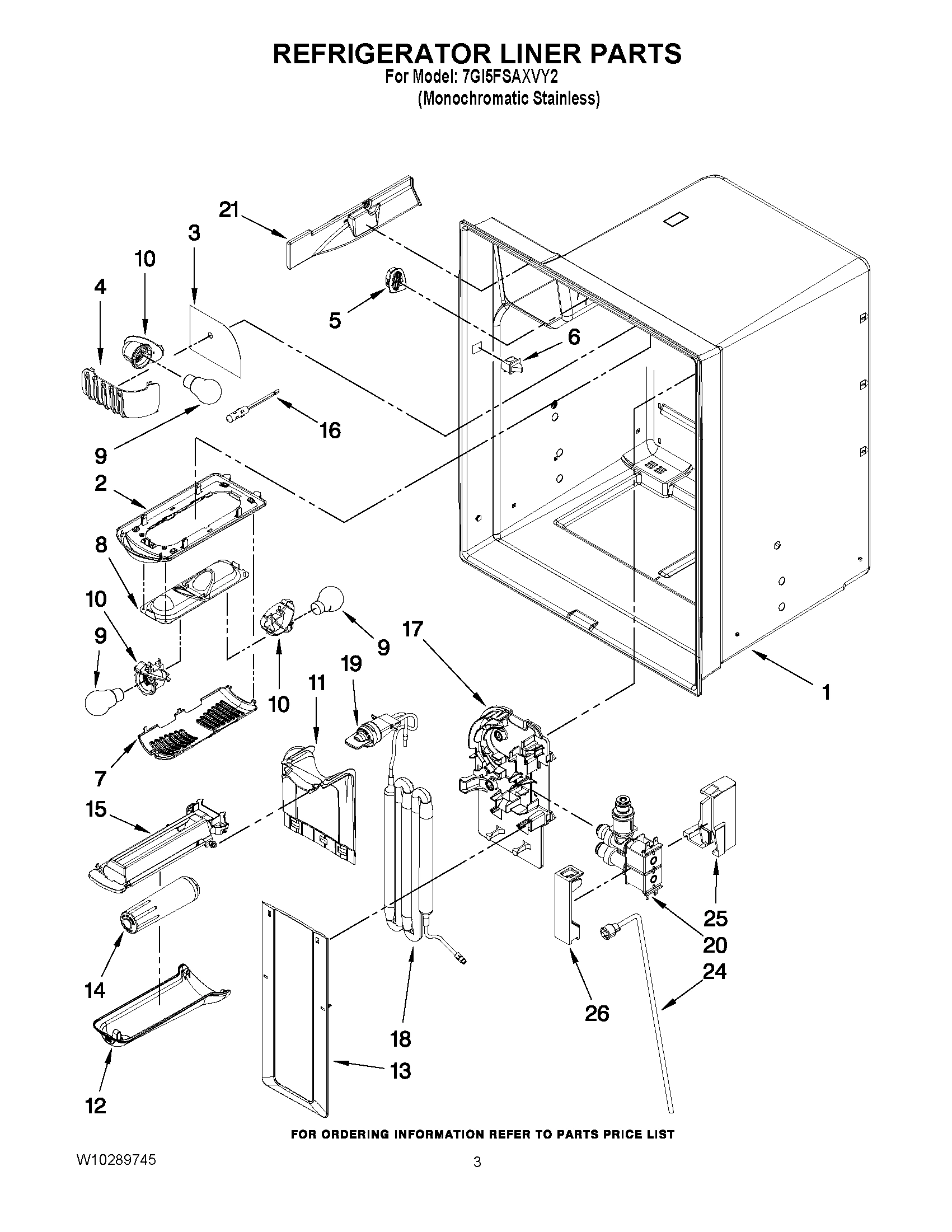 02 - REFRIGERATOR LINER PARTS