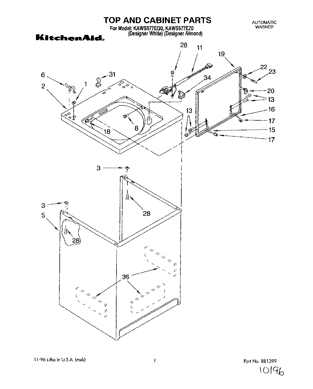 01 - TOP AND CABINET