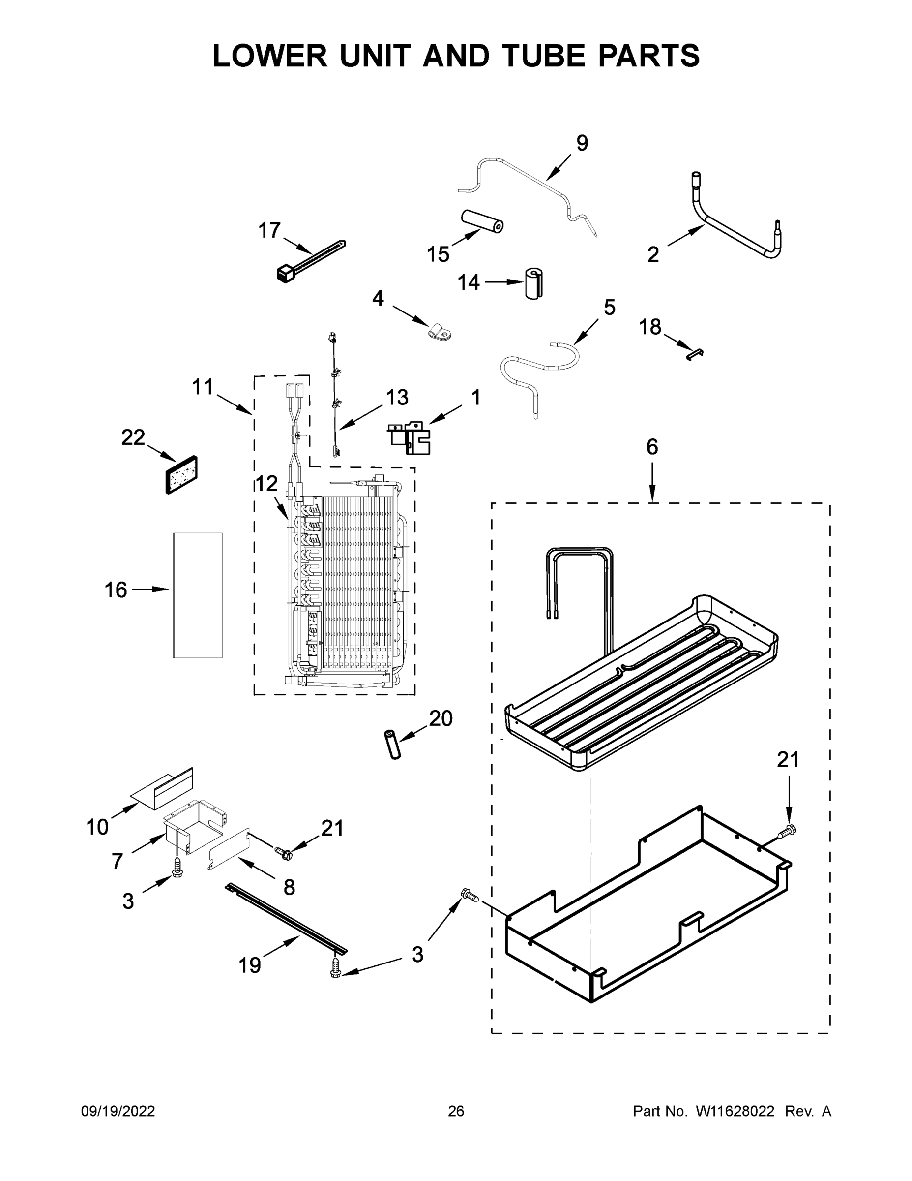 14 - LOWER UNIT AND TUBE PARTS
