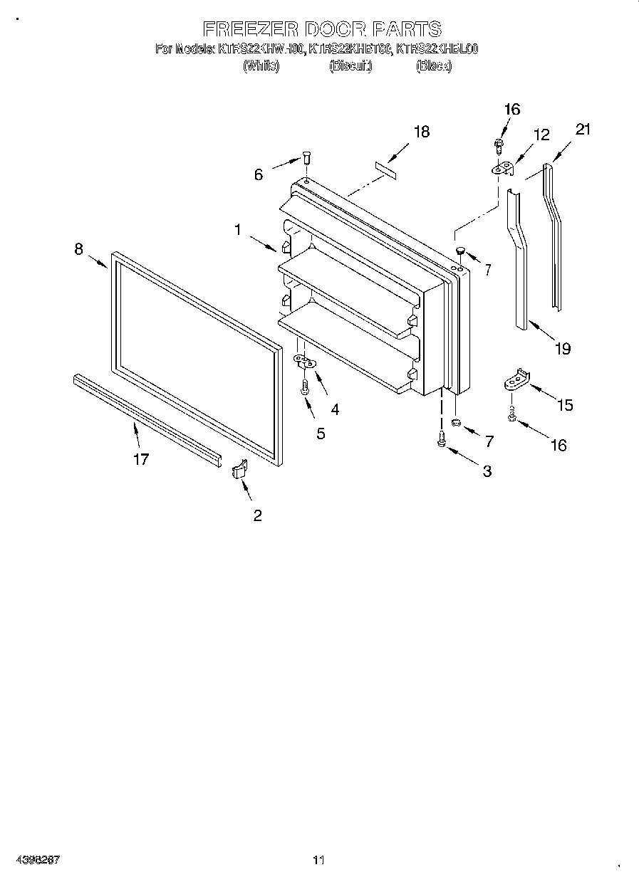 06 - FREEZER DOOR, OPTIONAL