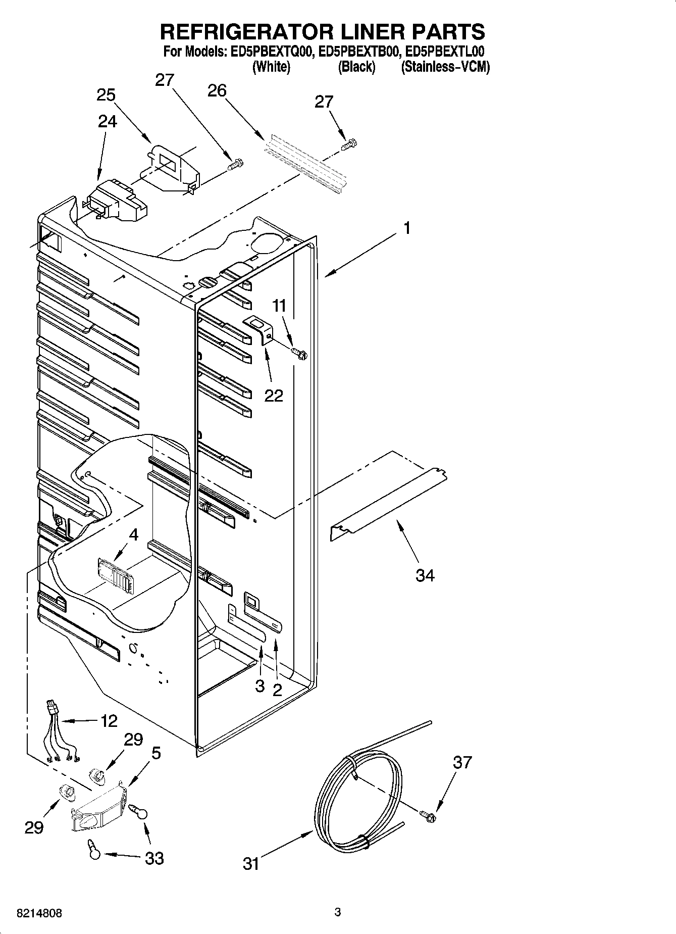 02 - REFRIGERATOR LINER PARTS