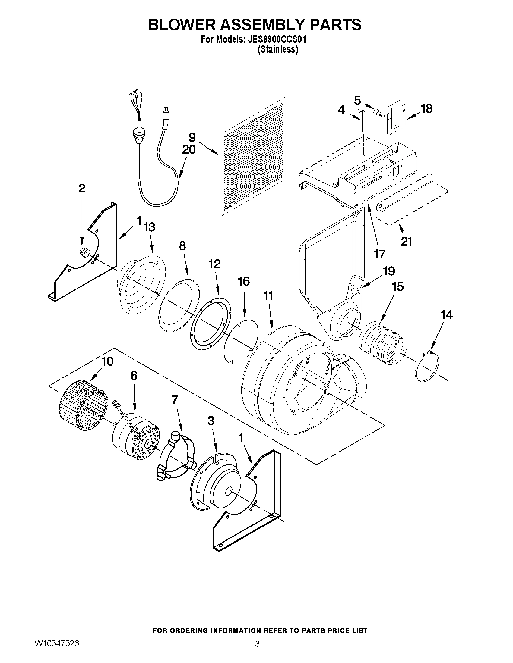 03 - BLOWER ASSEMBLY PARTS
