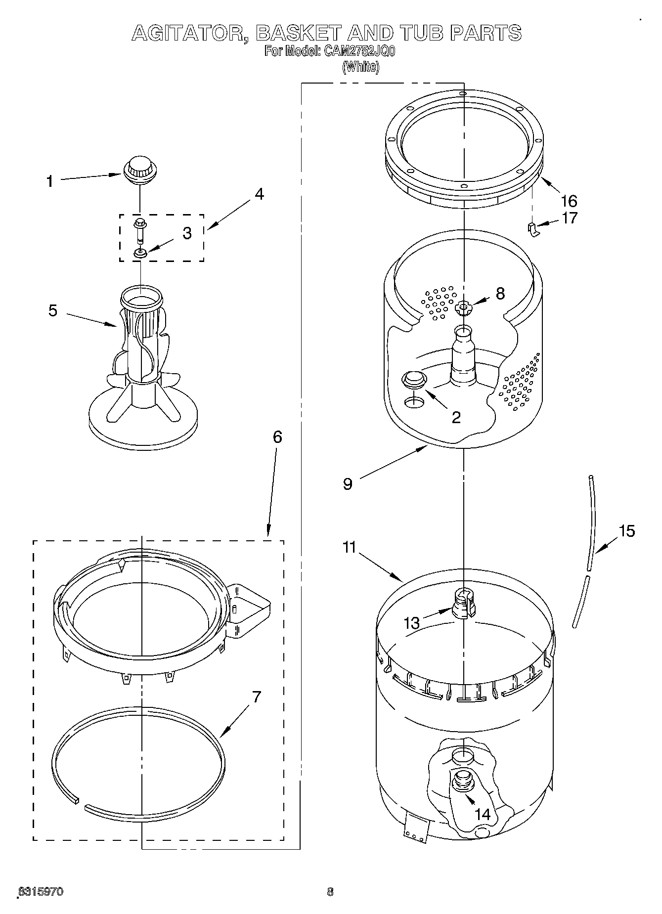 06 - AGITATOR, BASKET AND TUB