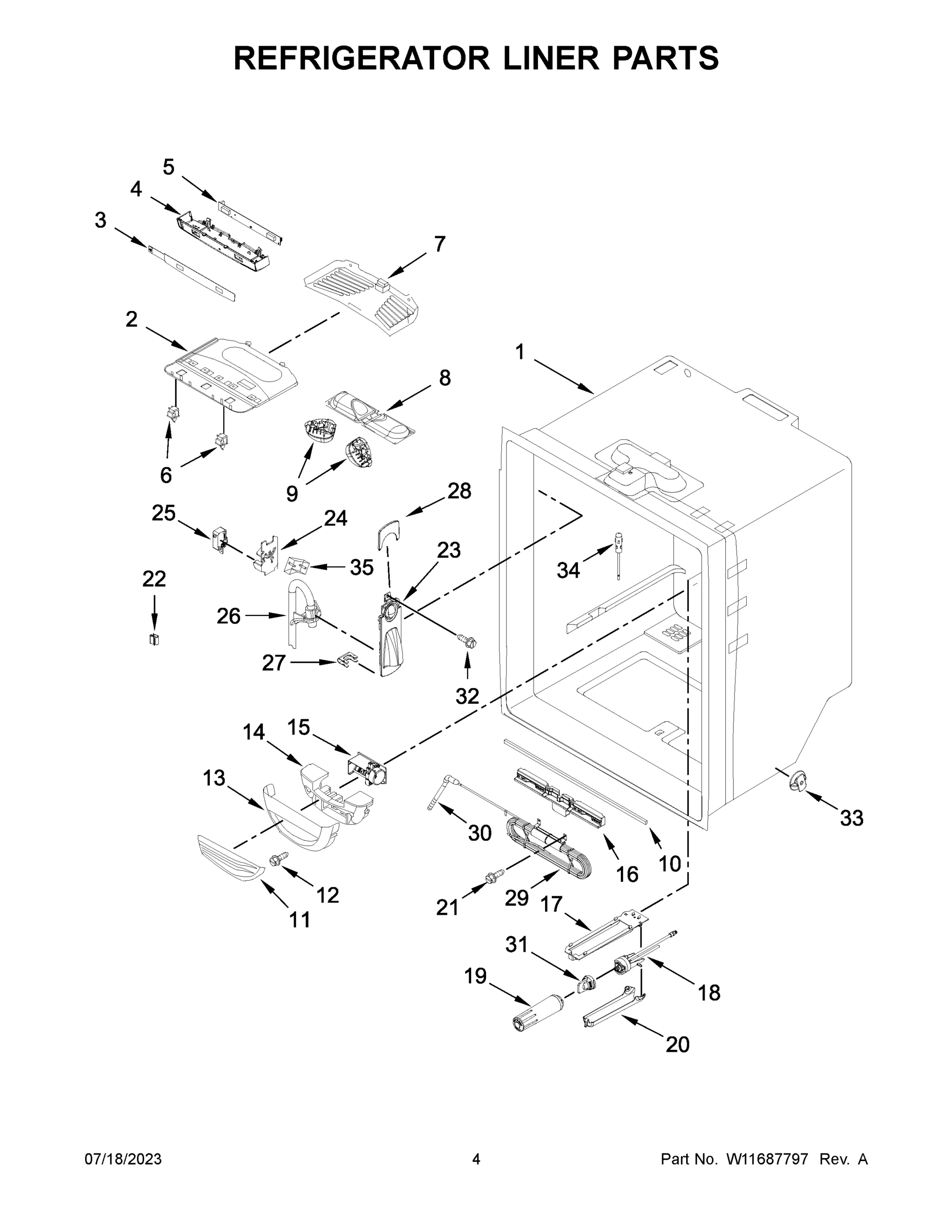 03 - REFRIGERATOR LINER PARTS
