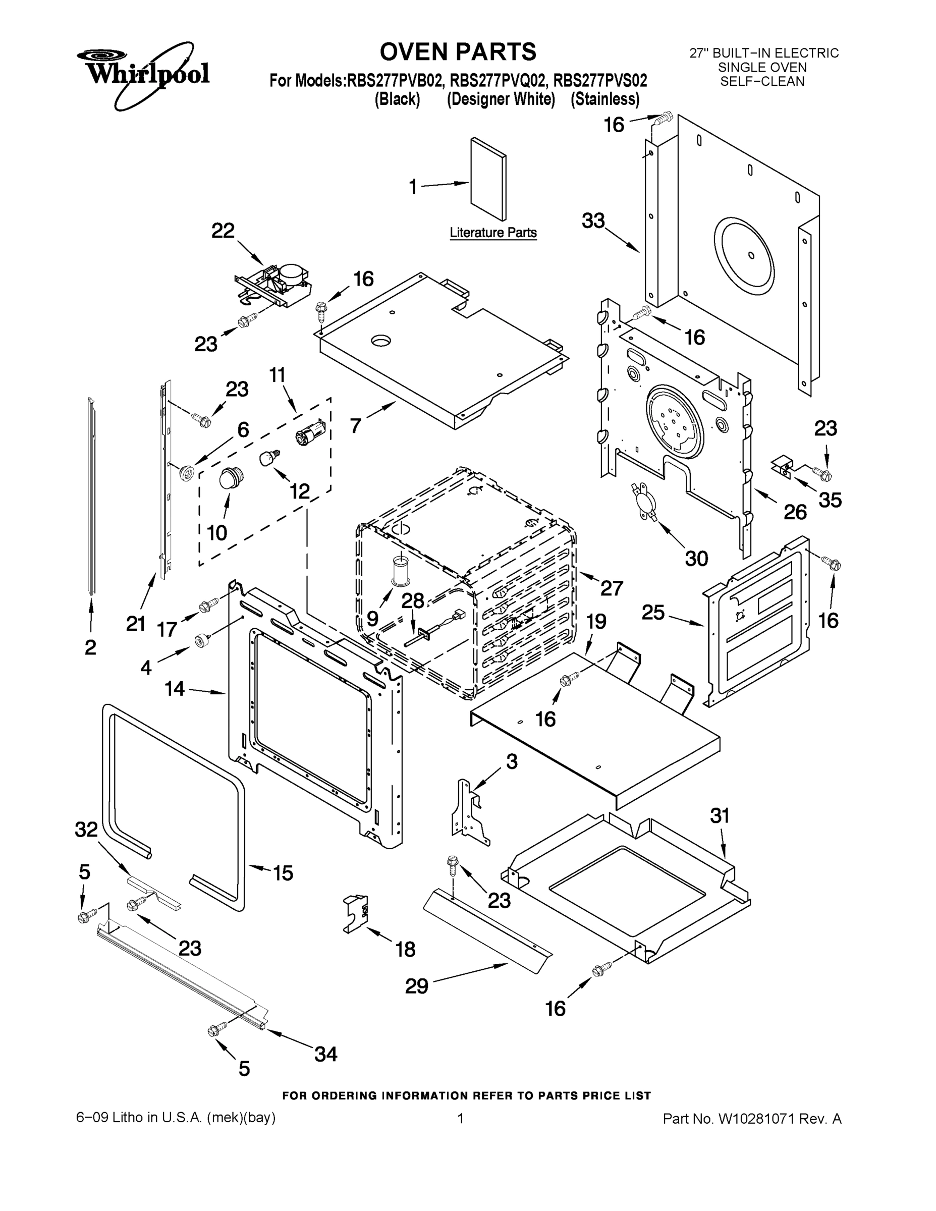 01 - OVEN PARTS