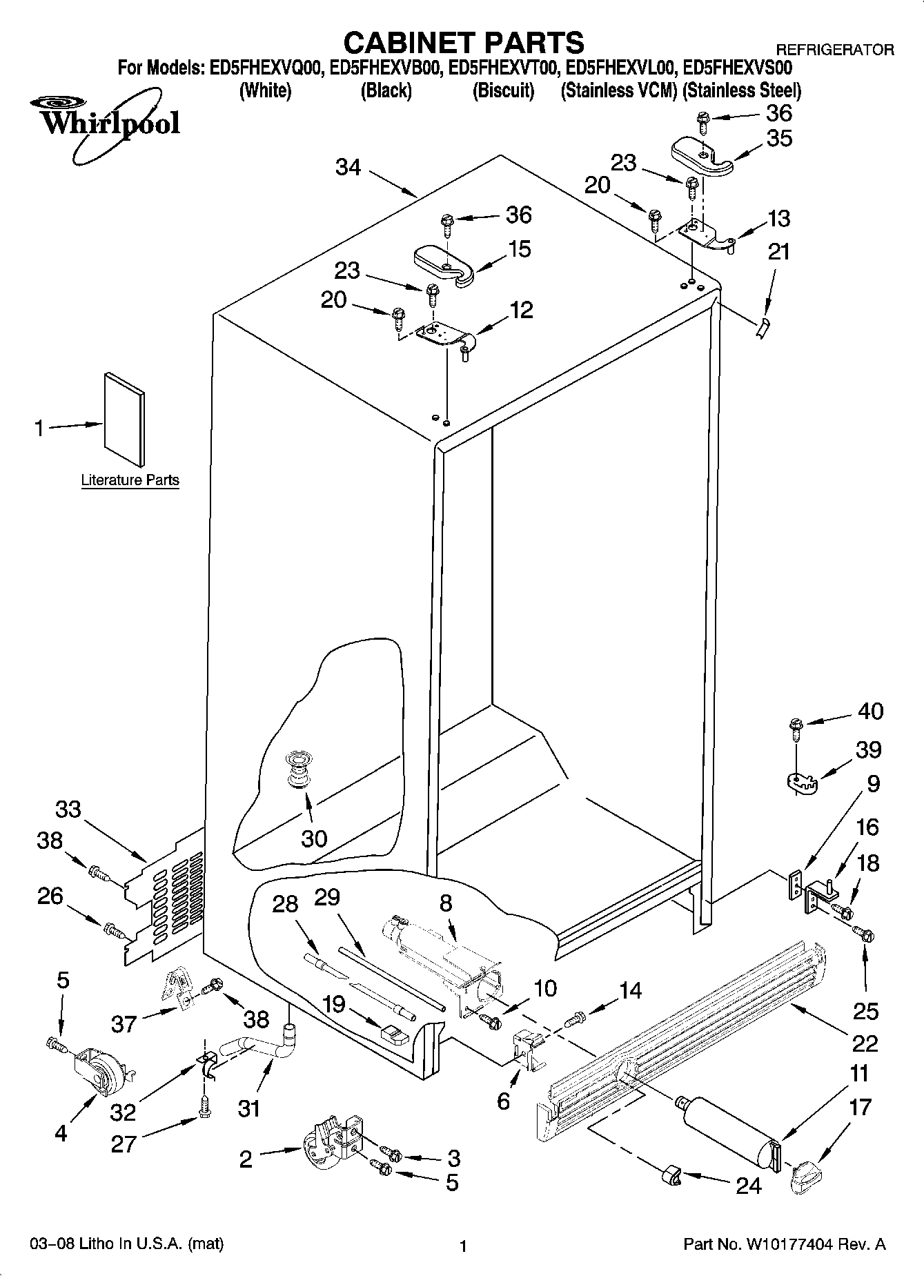 01 - CABINET PARTS