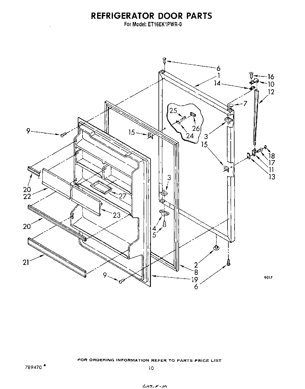 08 - REFRIGERATOR DOOR , NOT ILLUSTRATED
