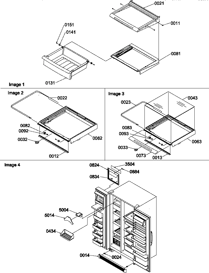 12 - SHELVES/DELI, CRISPER ASSY & TOE GRILLE