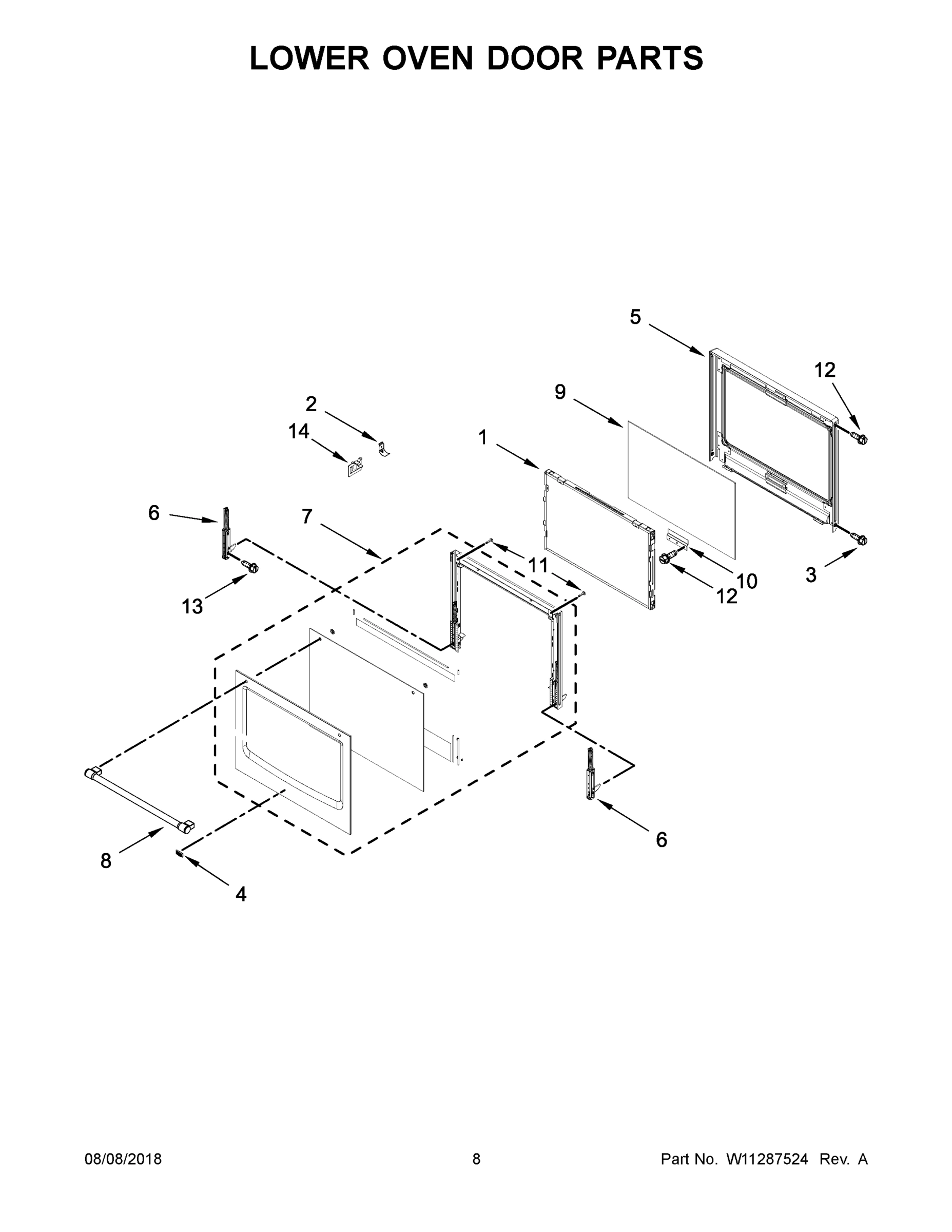 05 - LOWER OVEN DOOR PARTS