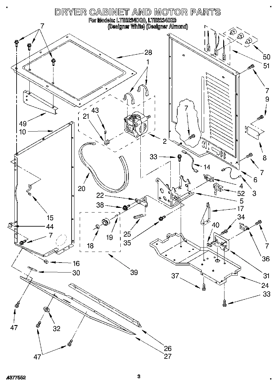 03 - DRYER CABINET AND MOTOR