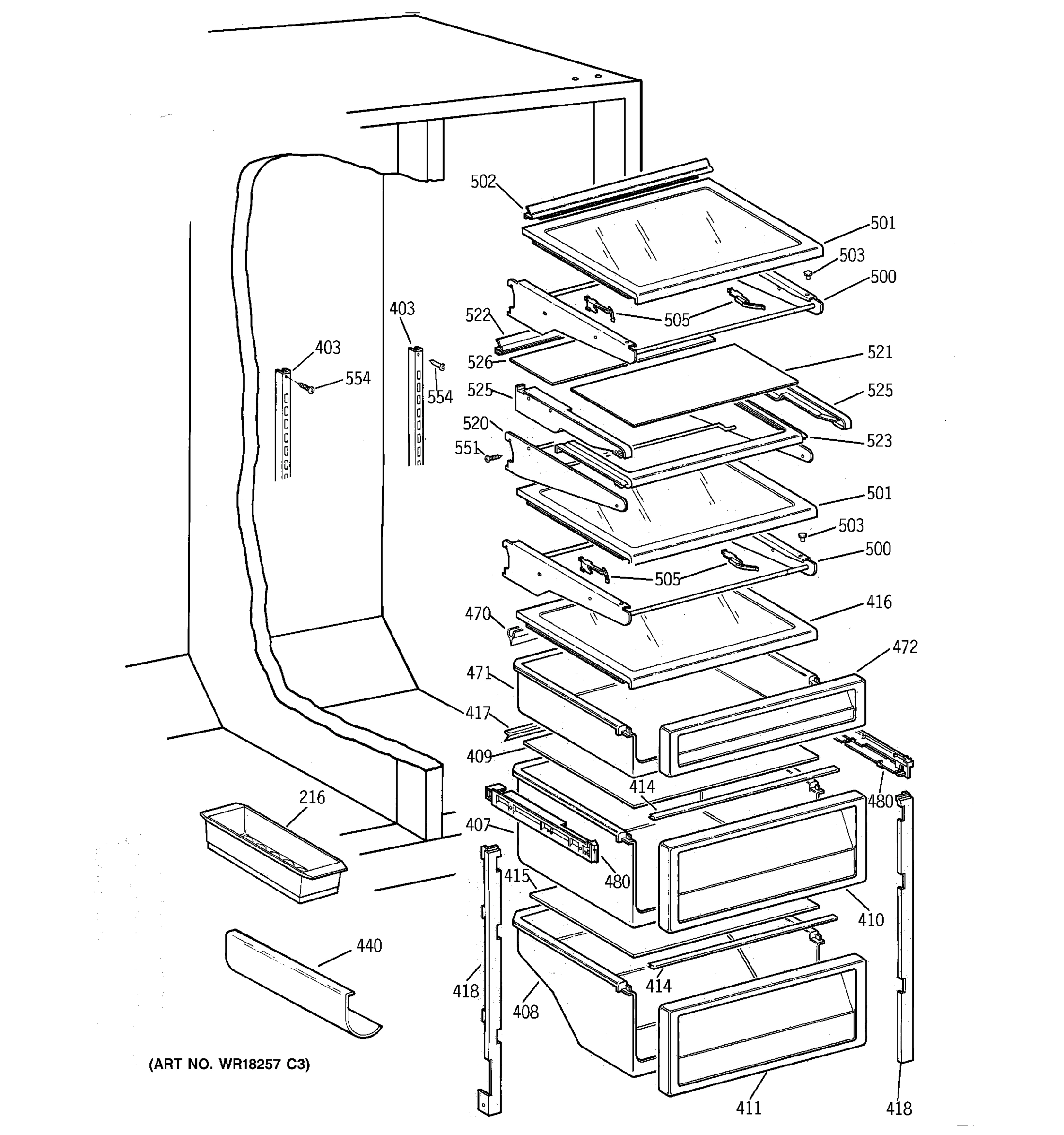 FRESH FOOD SHELVES