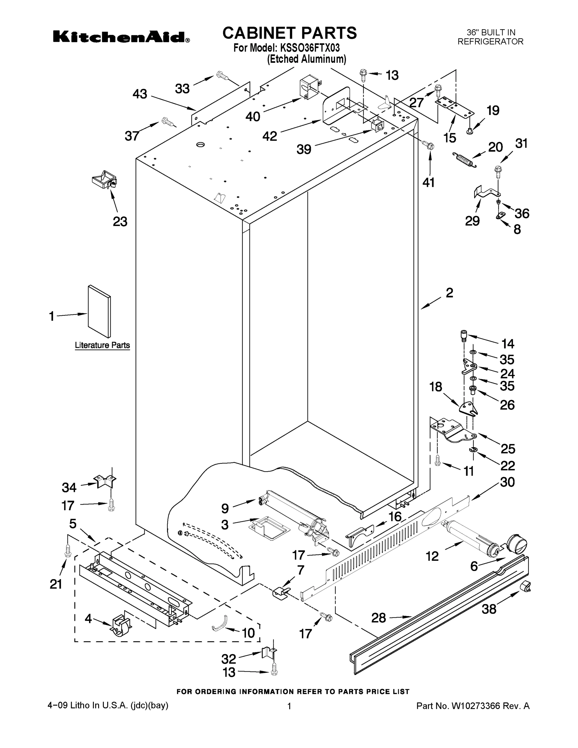 01 - CABINET PARTS