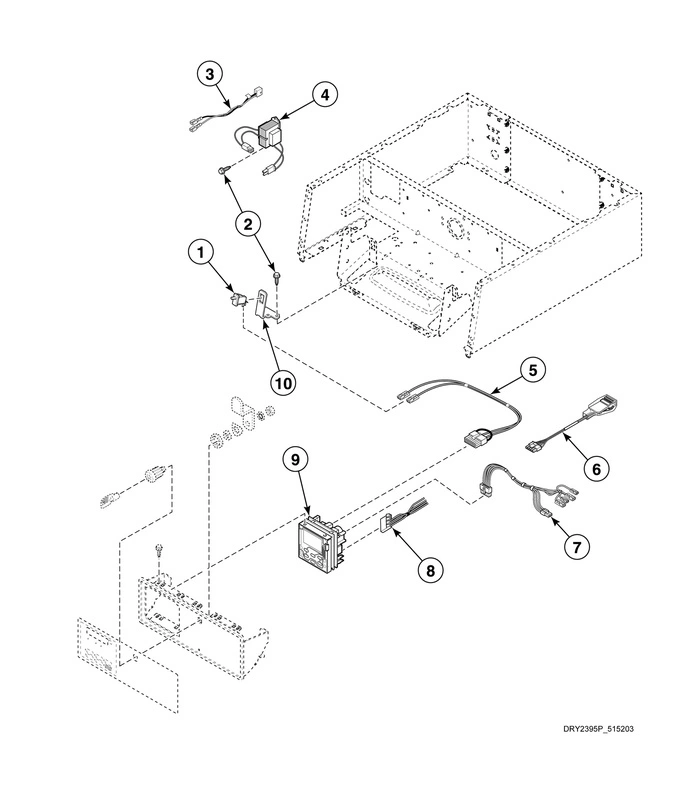 Control Panel And Controls - 10 Degree Front Control Models (drawing 1 Of 2)