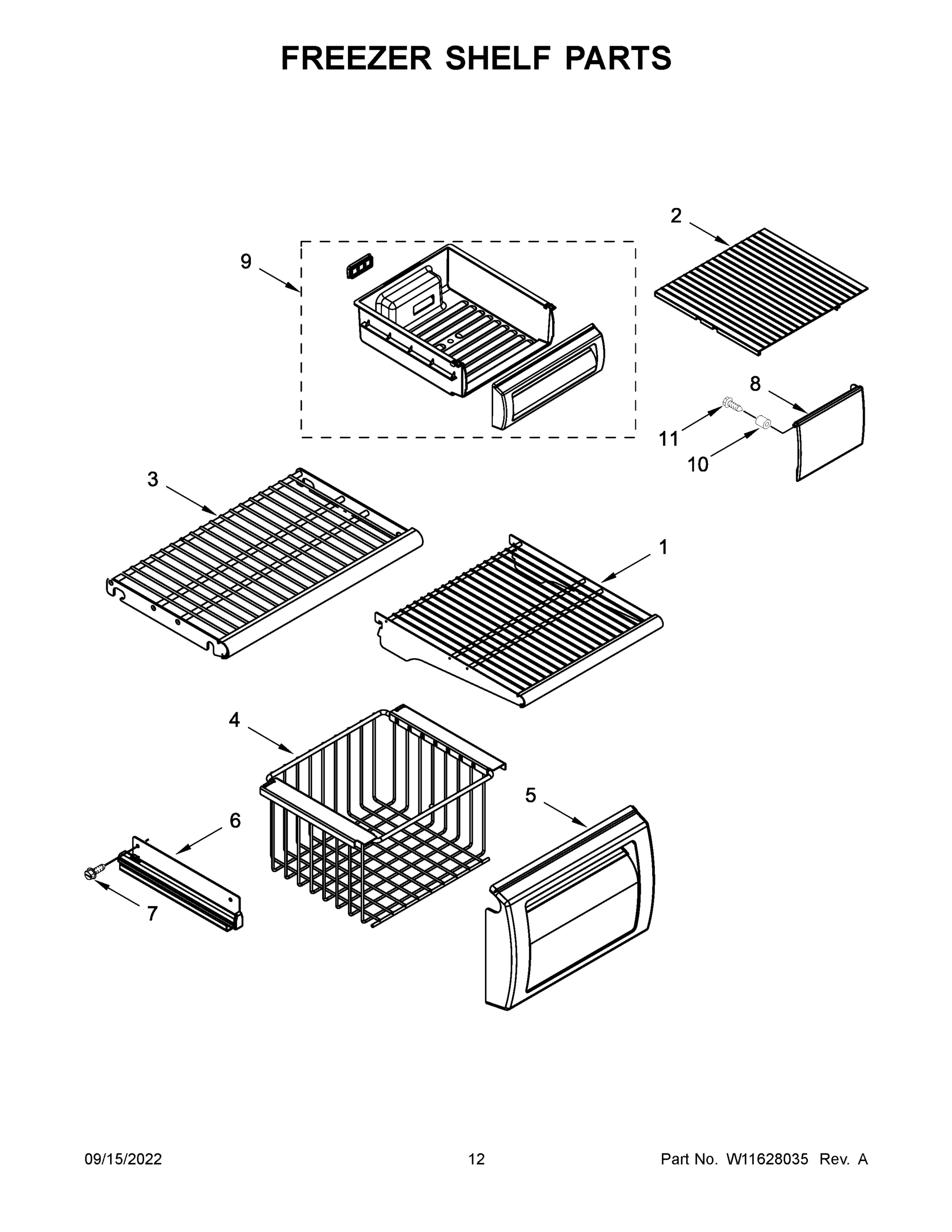 07 - FREEZER SHELF PARTS